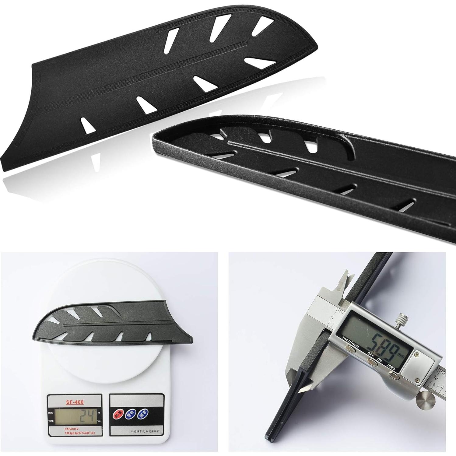 Juego de 9 Fundas para Cuchillos XYJ de Plástico ABS Negro