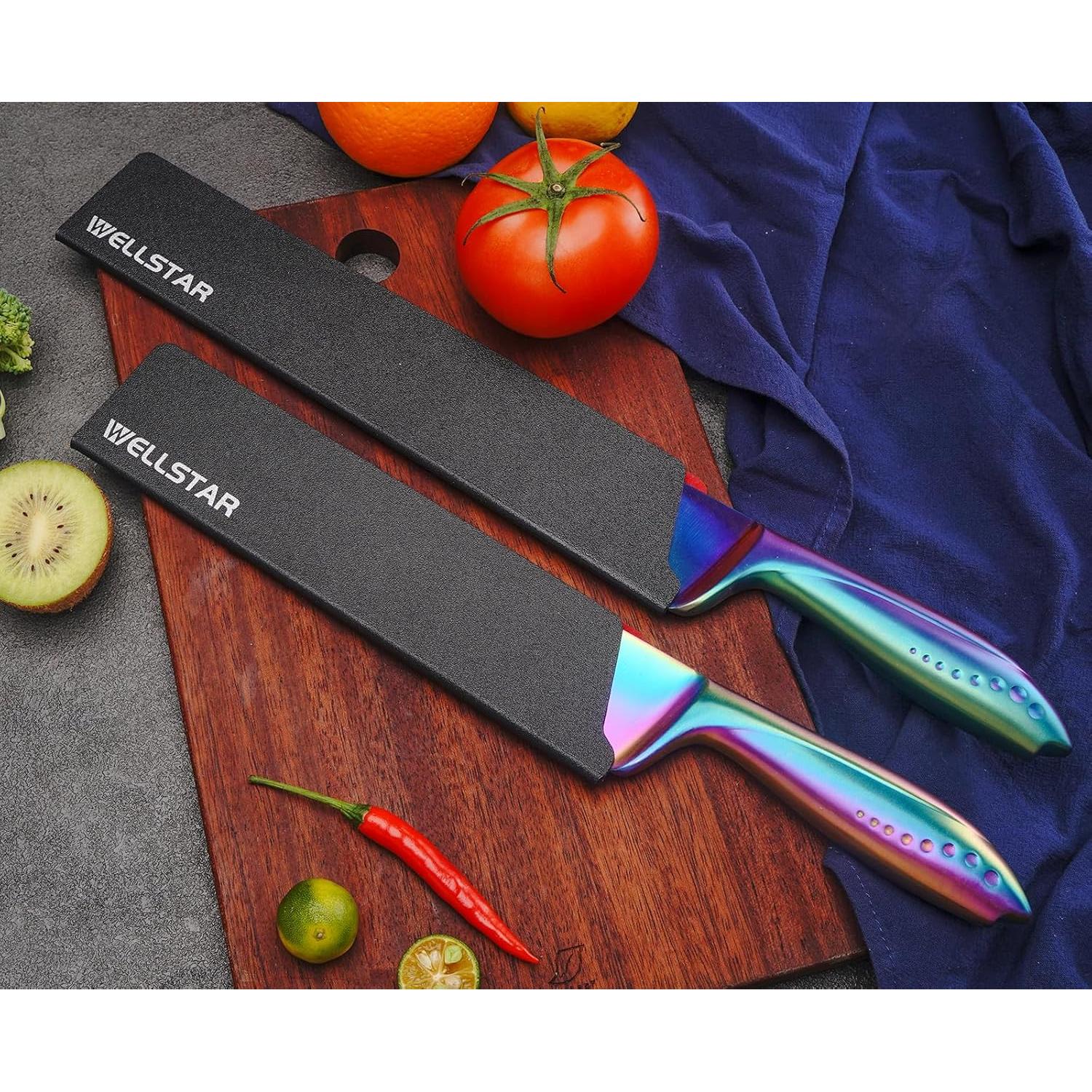 Juego de Protectores de Cuchillas WELLSTAR, 2 Piezas ABS BPA Free