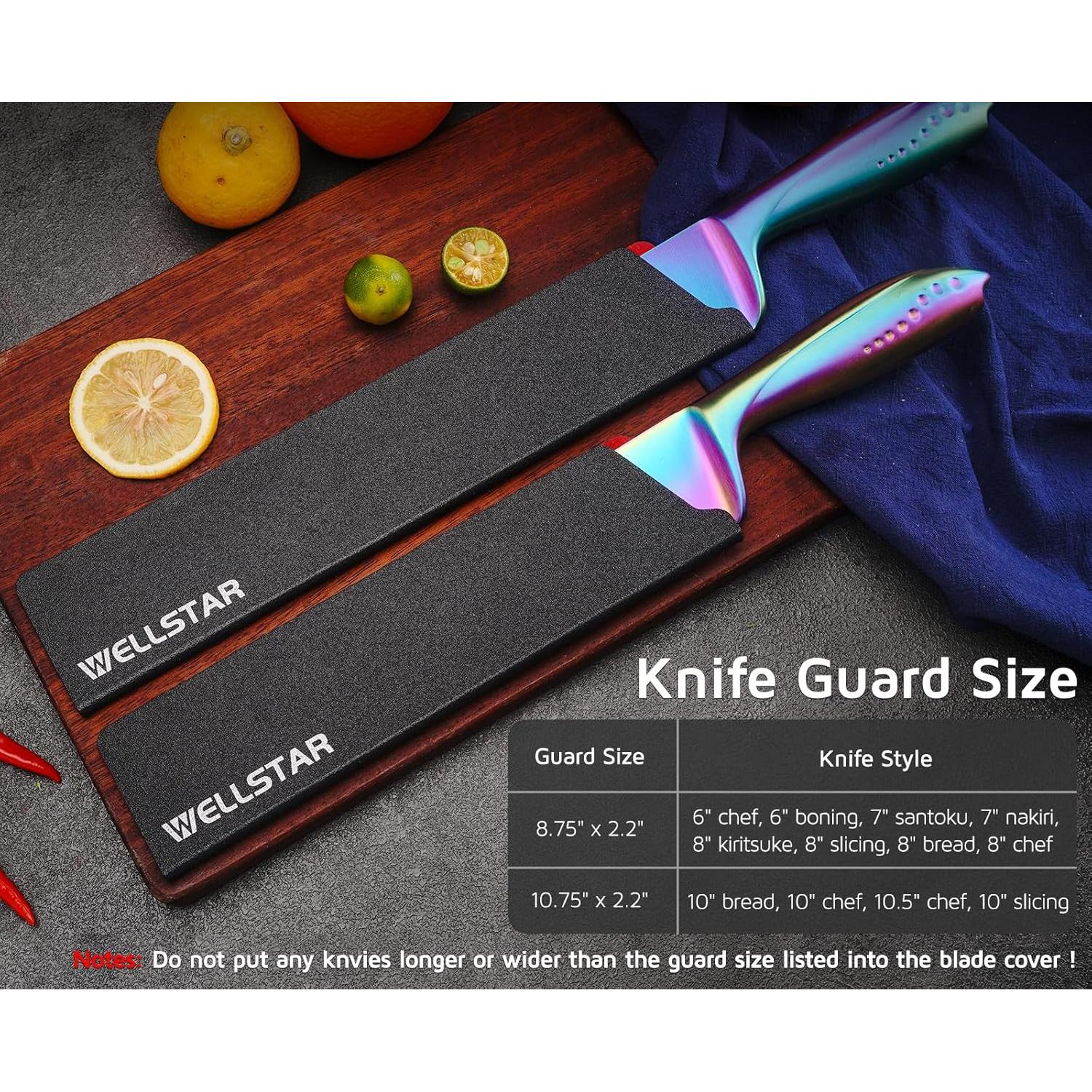 Juego de Protectores de Cuchillas WELLSTAR, 2 Piezas ABS BPA Free