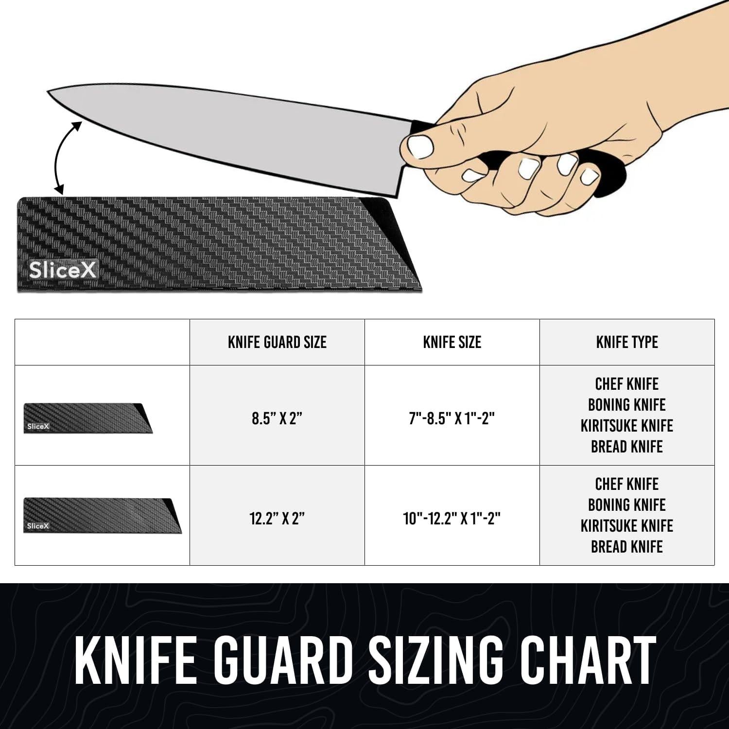 Fundas para cuchillos de cocina Bright Hobby 2 Pcs - 21.6 y 30.9 cm