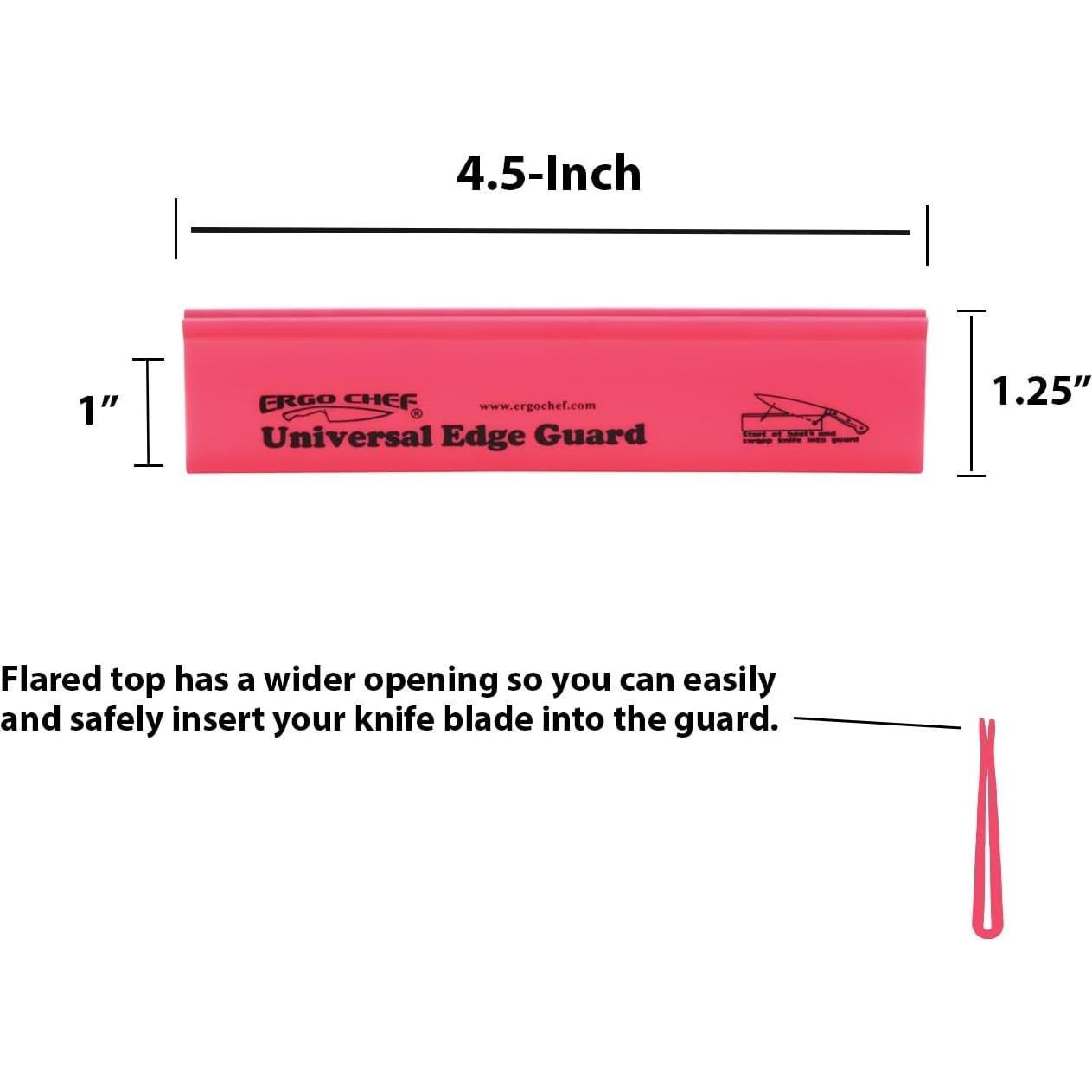 Protector de cuchillo Ergo Chef rosa 11.4 cm para cuchillos de 10.2 cm