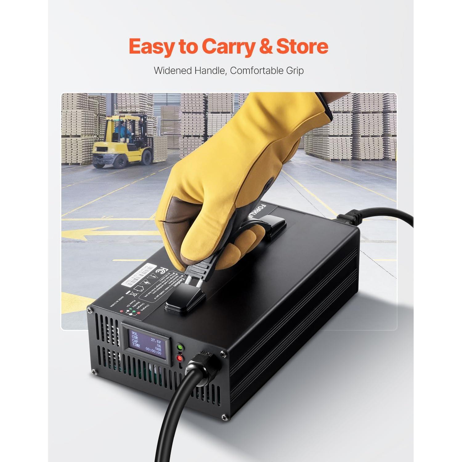 Cargador de Batería VEVOR 24V 30A Automático con Pantalla OLED