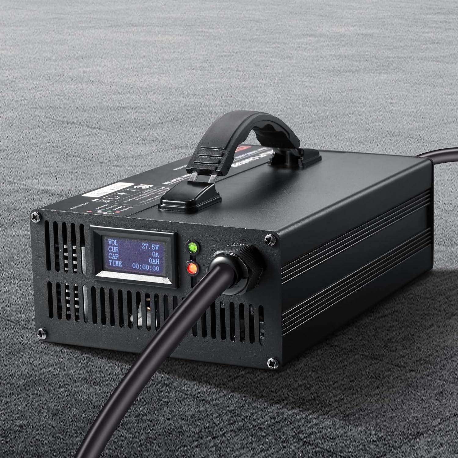 Cargador de Batería VEVOR 24V 30A Automático con Pantalla OLED