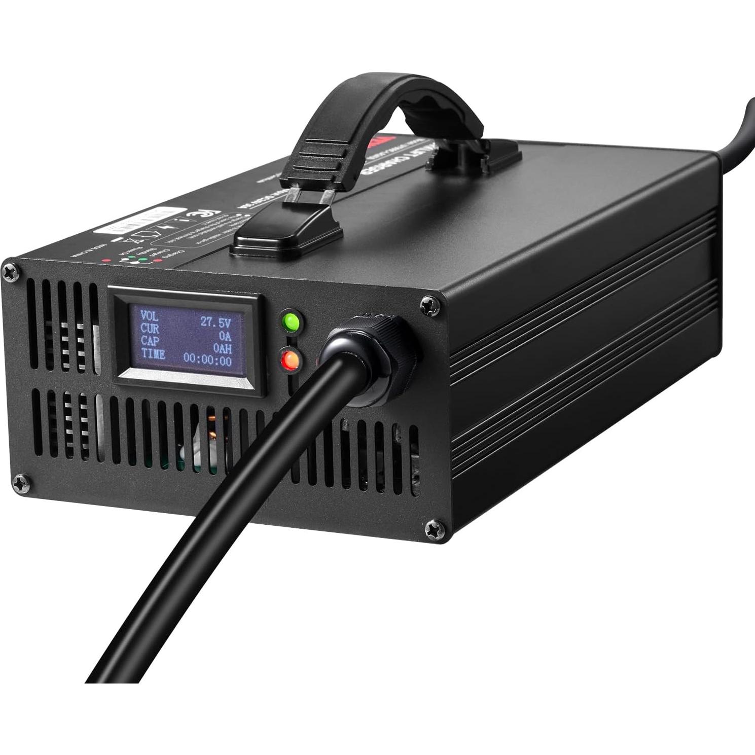 Cargador de Batería VEVOR 24V 30A Automático con Pantalla OLED