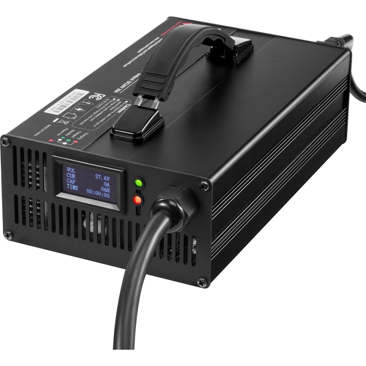 Cargador de Batería VEVOR 24V 30A Automático con Pantalla OLED