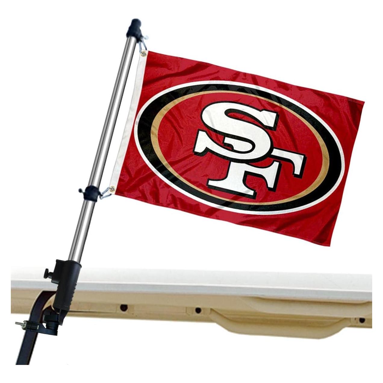 Soporte de Bandera para Carrito de Golf WinCraft con Bandera 30x45cm