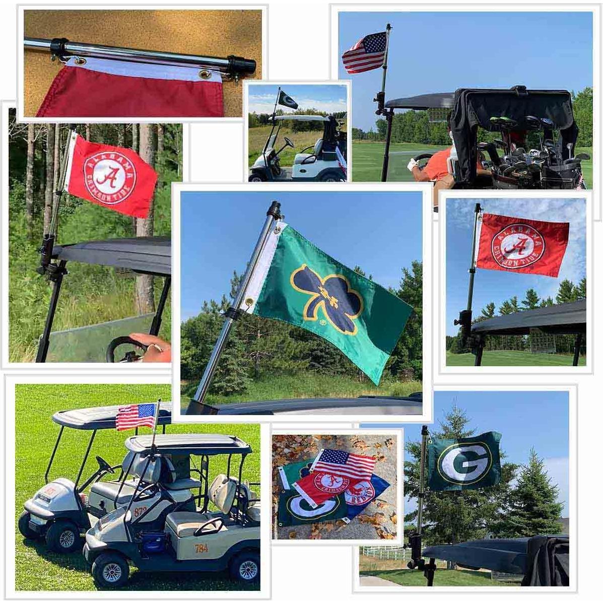 Soporte de Bandera para Carrito de Golf WinCraft con Bandera 30x45cm