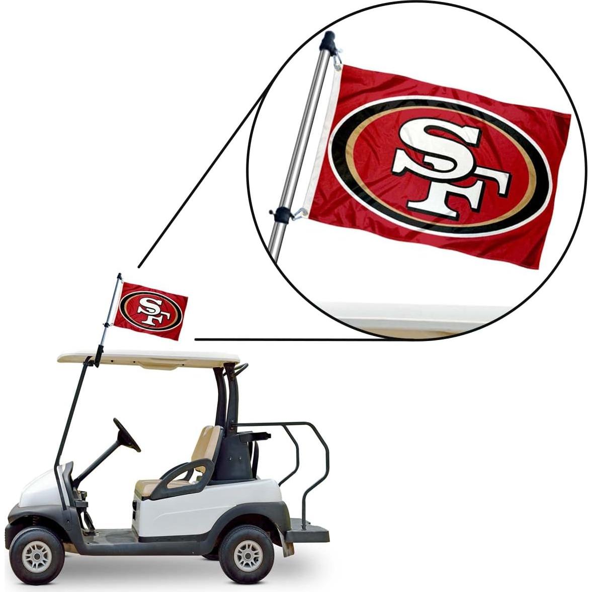 Soporte de Bandera para Carrito de Golf WinCraft con Bandera 30x45cm