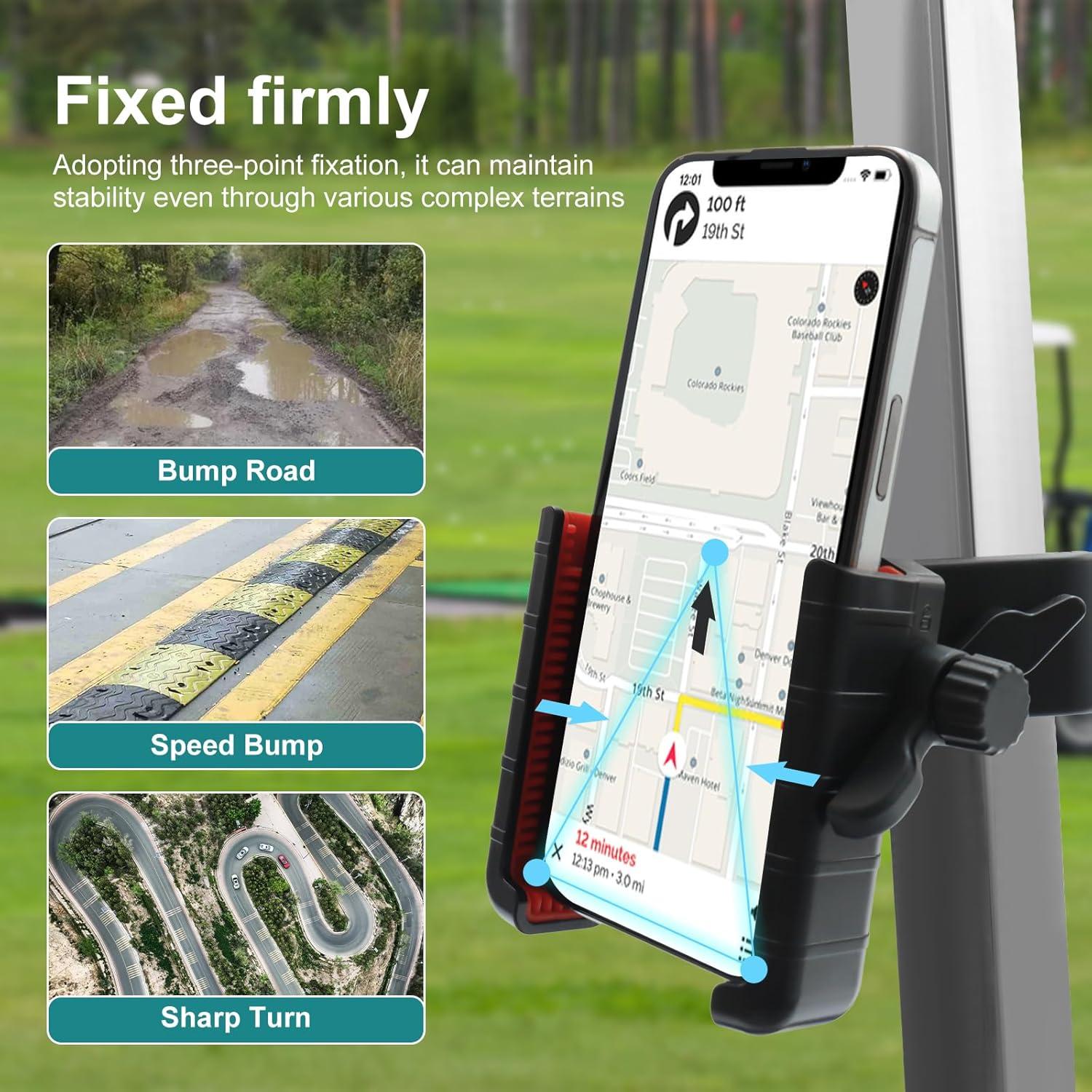 Soporte para Teléfono de Carrito de Golf AFNCX Universal 360°