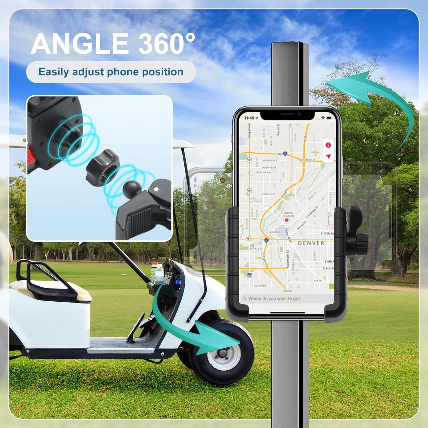 Soporte para Teléfono de Carrito de Golf AFNCX Universal 360°