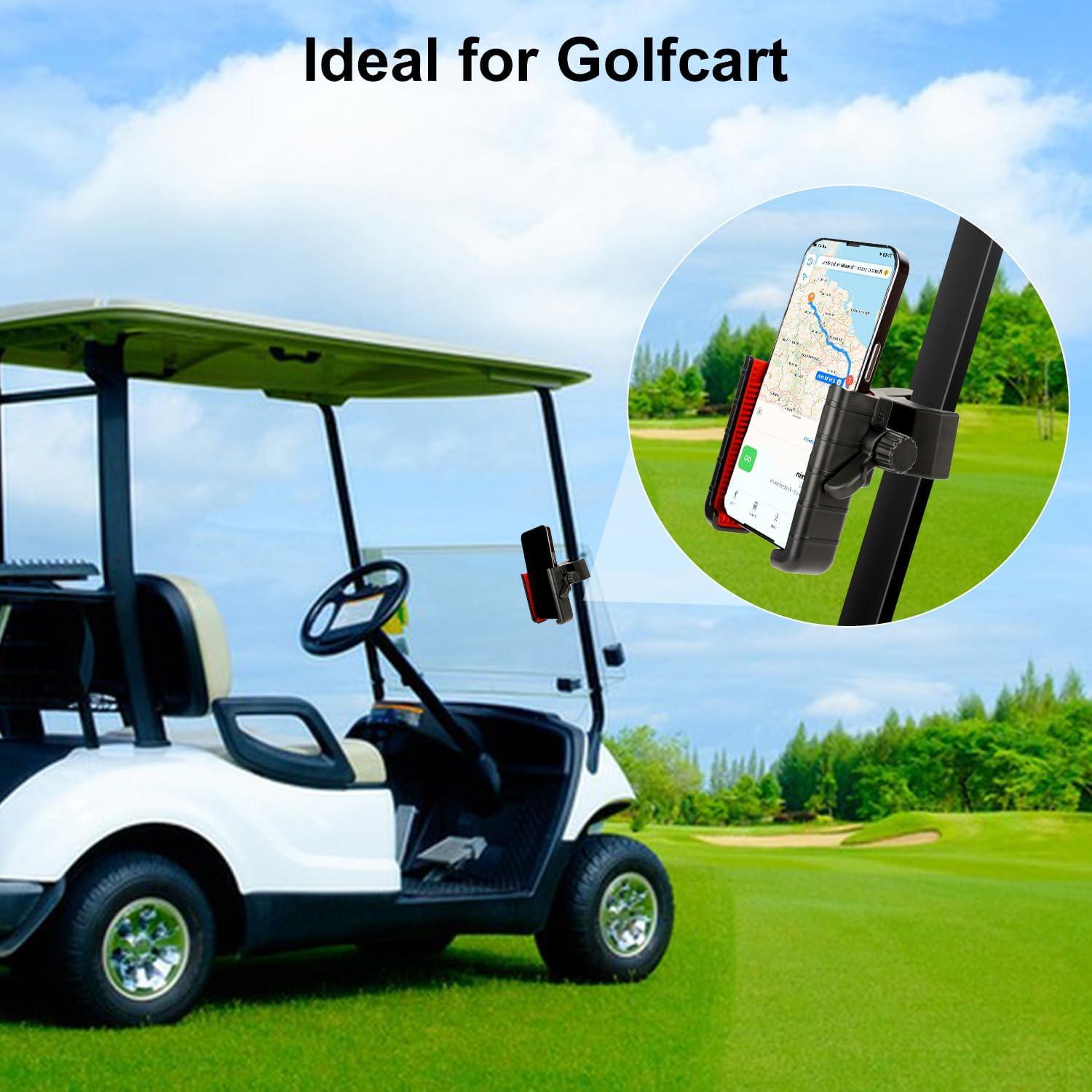 Soporte para Teléfono de Carrito de Golf Amkizer GCPH-Rojo