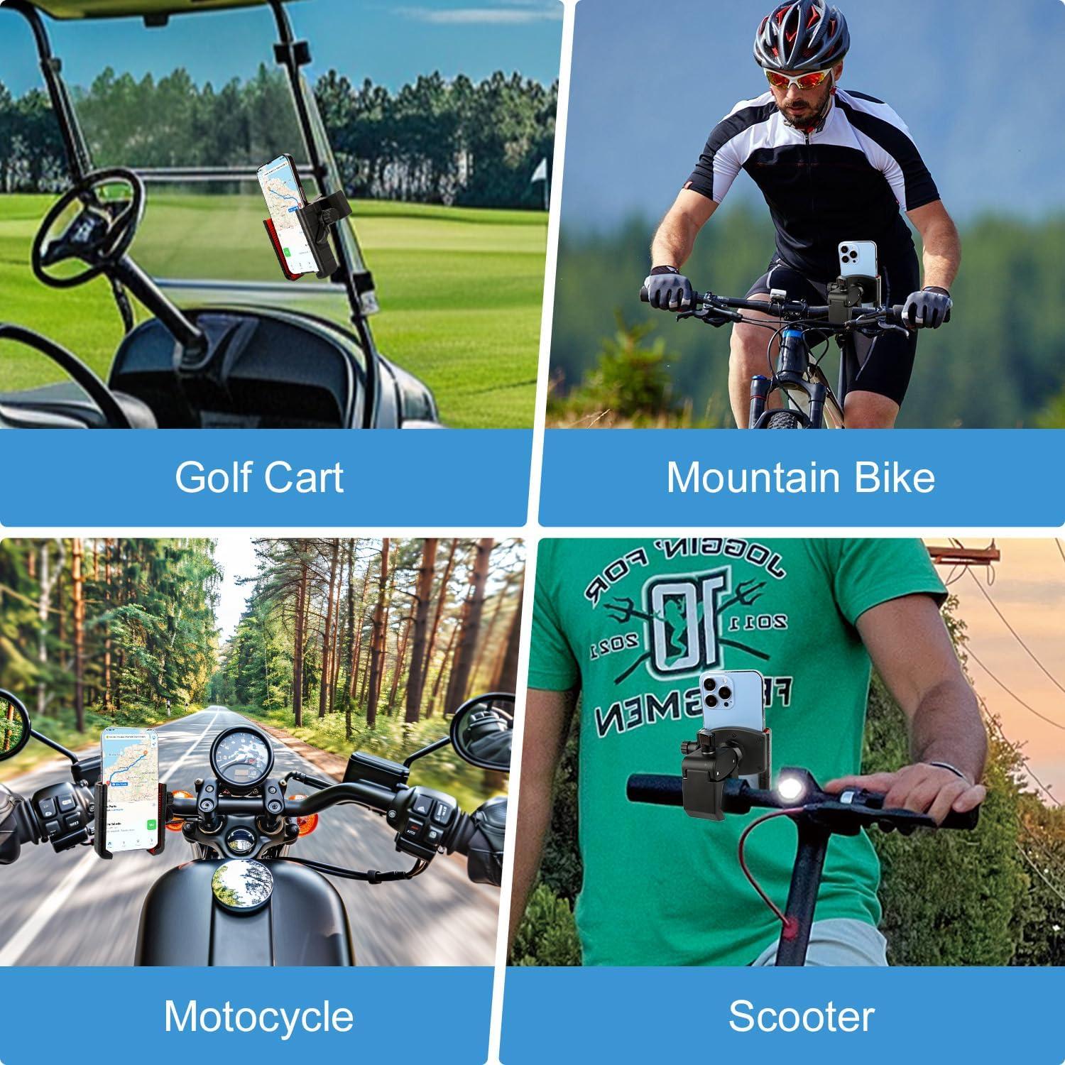 Soporte para Teléfono de Carrito de Golf Amkizer GCPH-Rojo