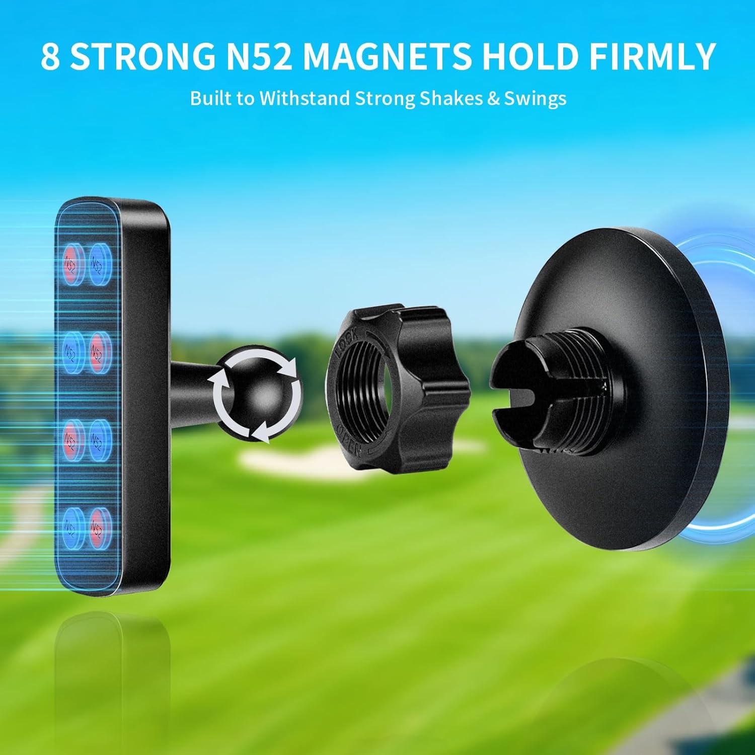 Soporte Magnético para Teléfono de Carro de Golf IJANPR - Negro