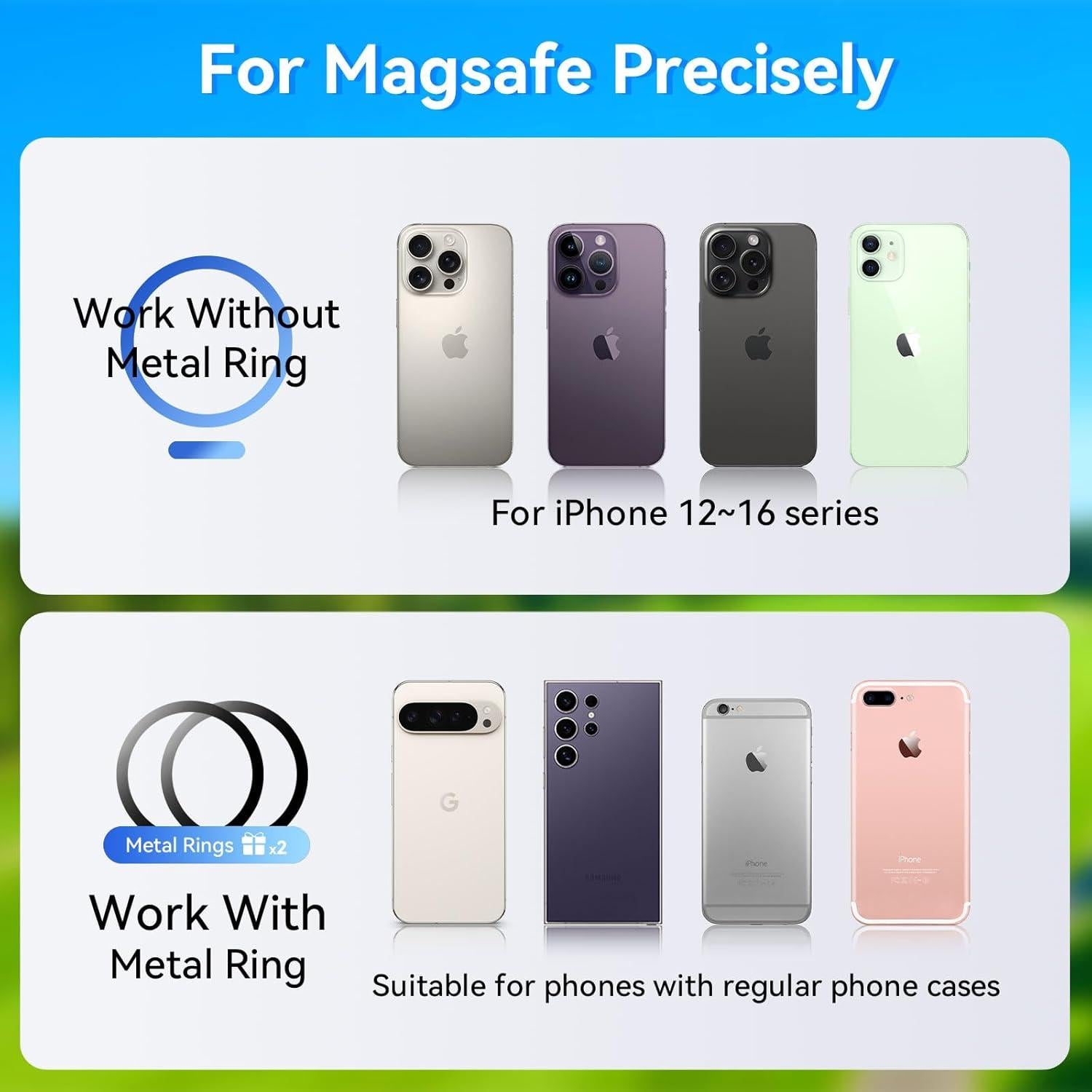 Soporte Magnético para Teléfono de Carro de Golf IJANPR - Negro