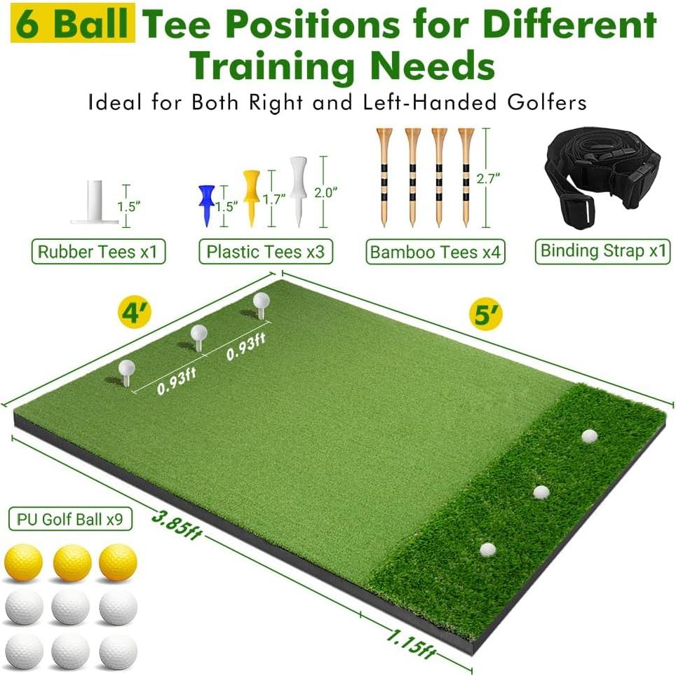 Alfombra de Golf Newmkr 5x4ft con Césped Sintético 31mm