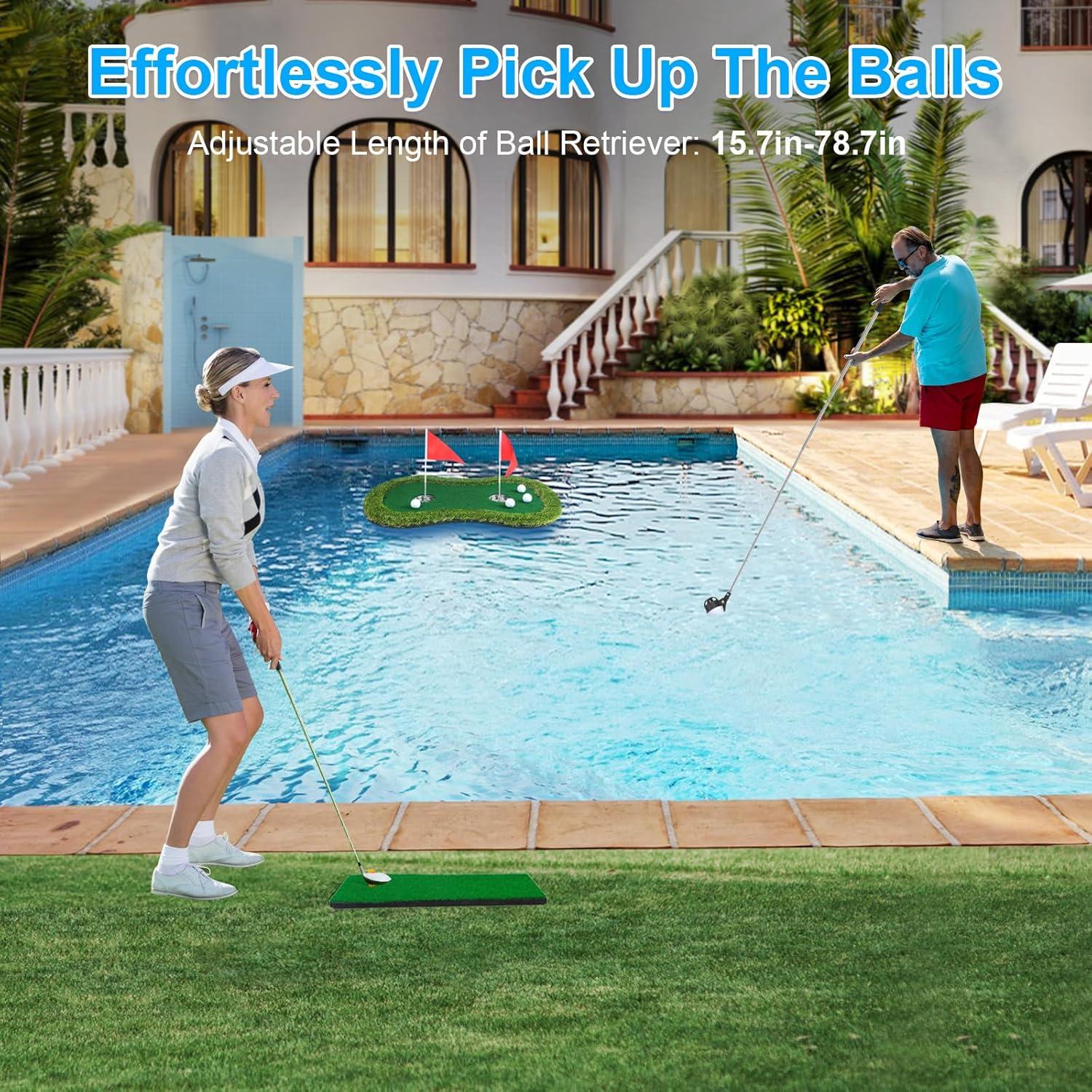 Green de Golf Flotante Chriiena 90x60 cm con Recuperador