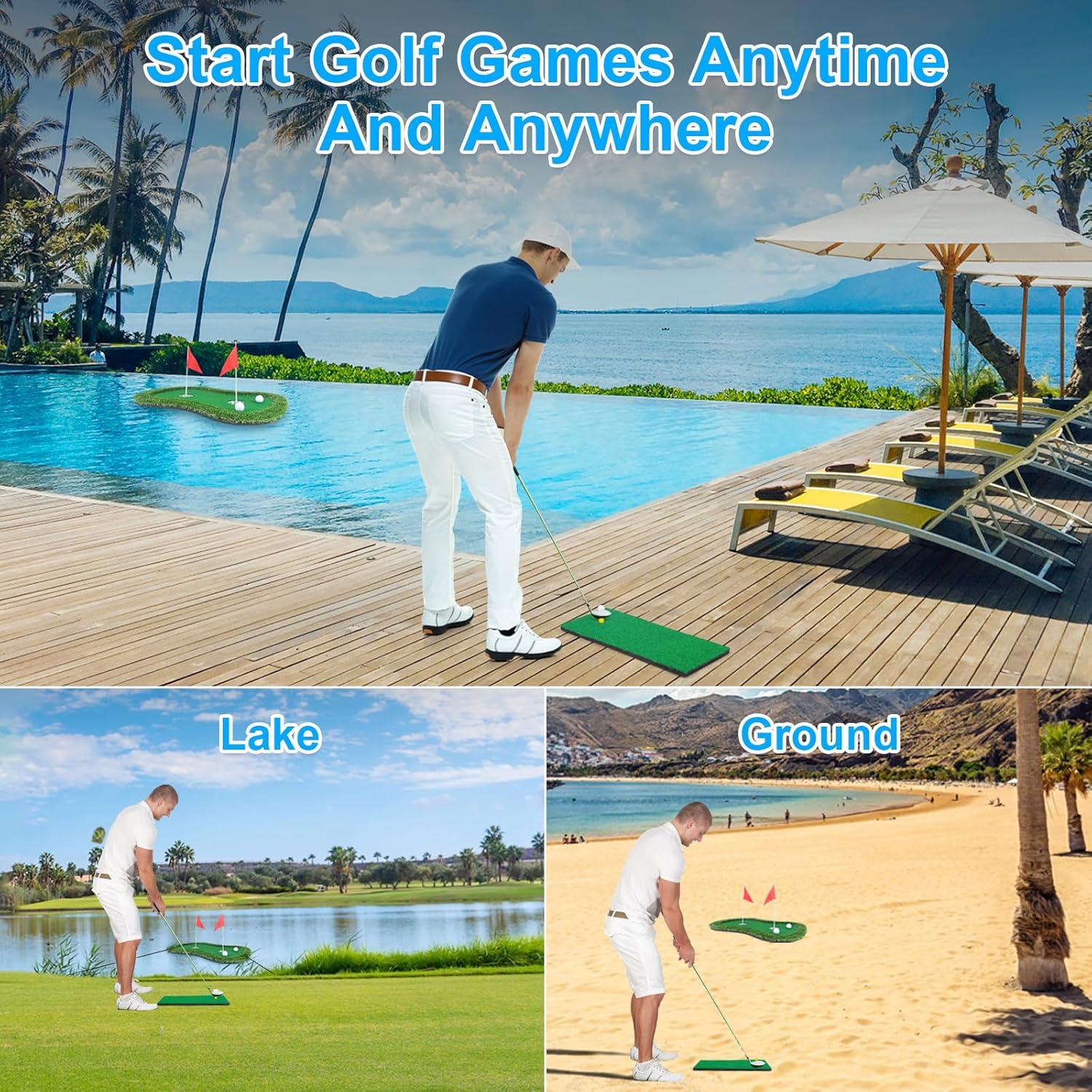 Green de Golf Flotante Chriiena 90x60 cm con Recuperador