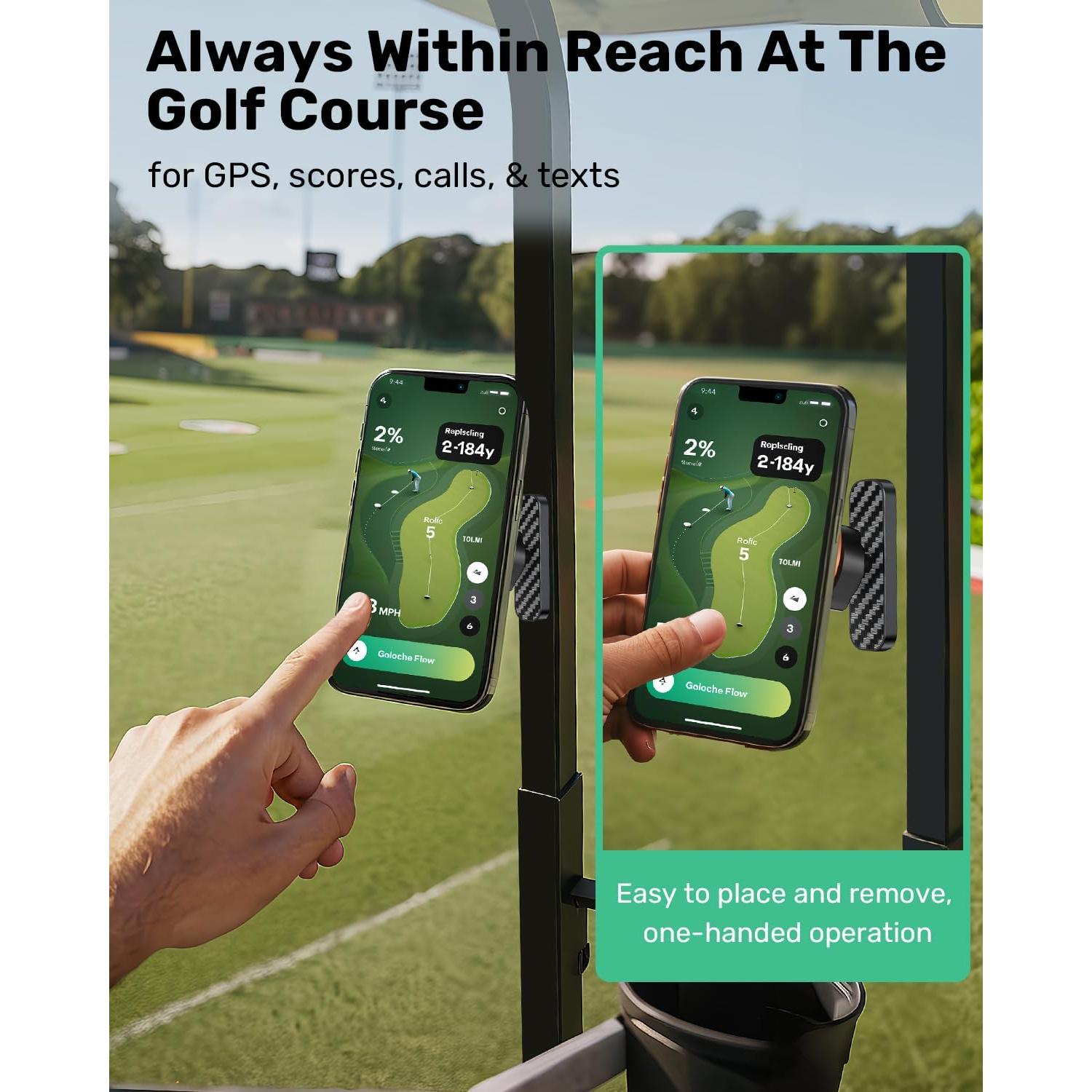 Soporte magnético para teléfono de carrito de golf DEGUM LCT009