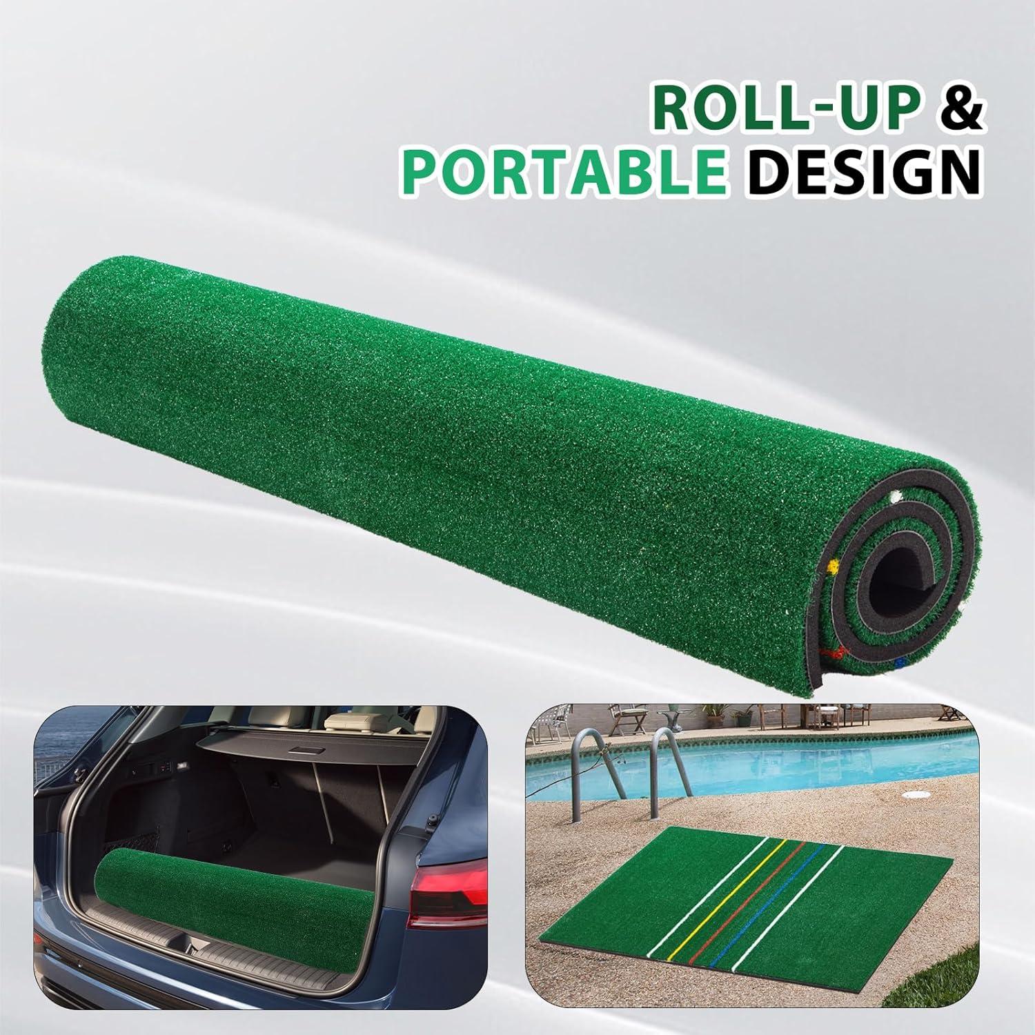 Alfombrilla de Golf JFHID 5x4FT Profesional con Tees y Bandeja