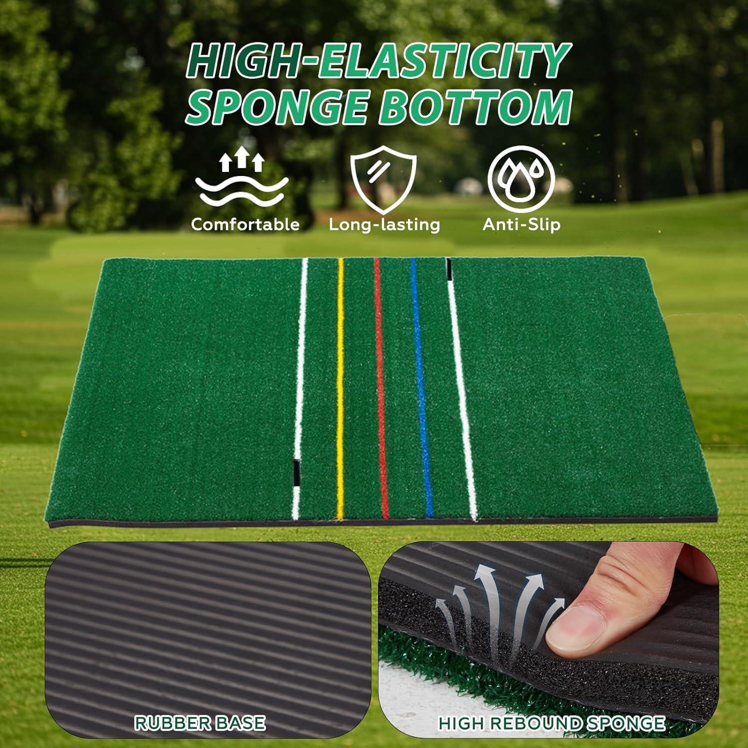 Alfombrilla de Golf JFHID 5x4FT Profesional con Tees y Bandeja