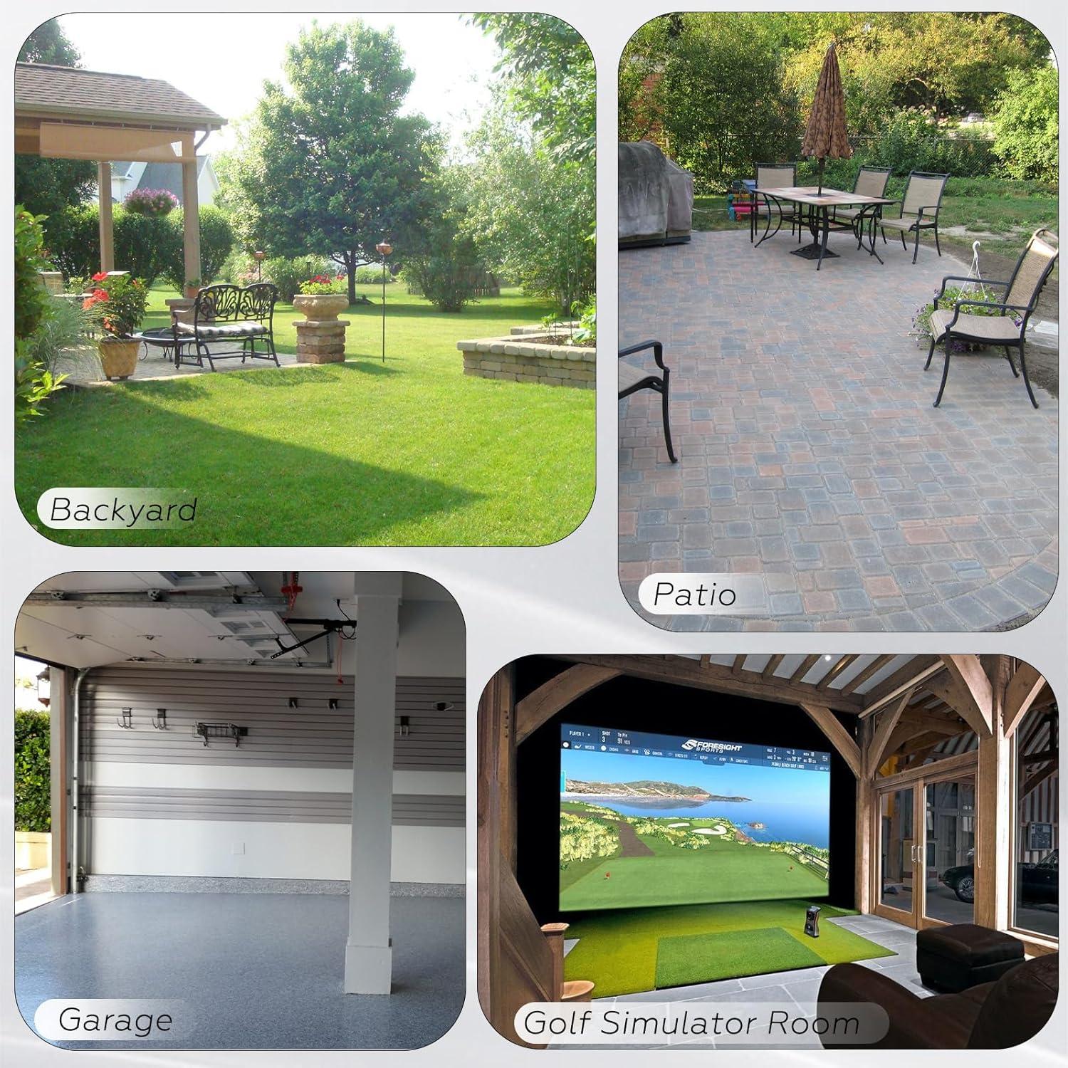 Alfombrilla de Golf JFHID 5x4FT Profesional con Tees y Bandeja