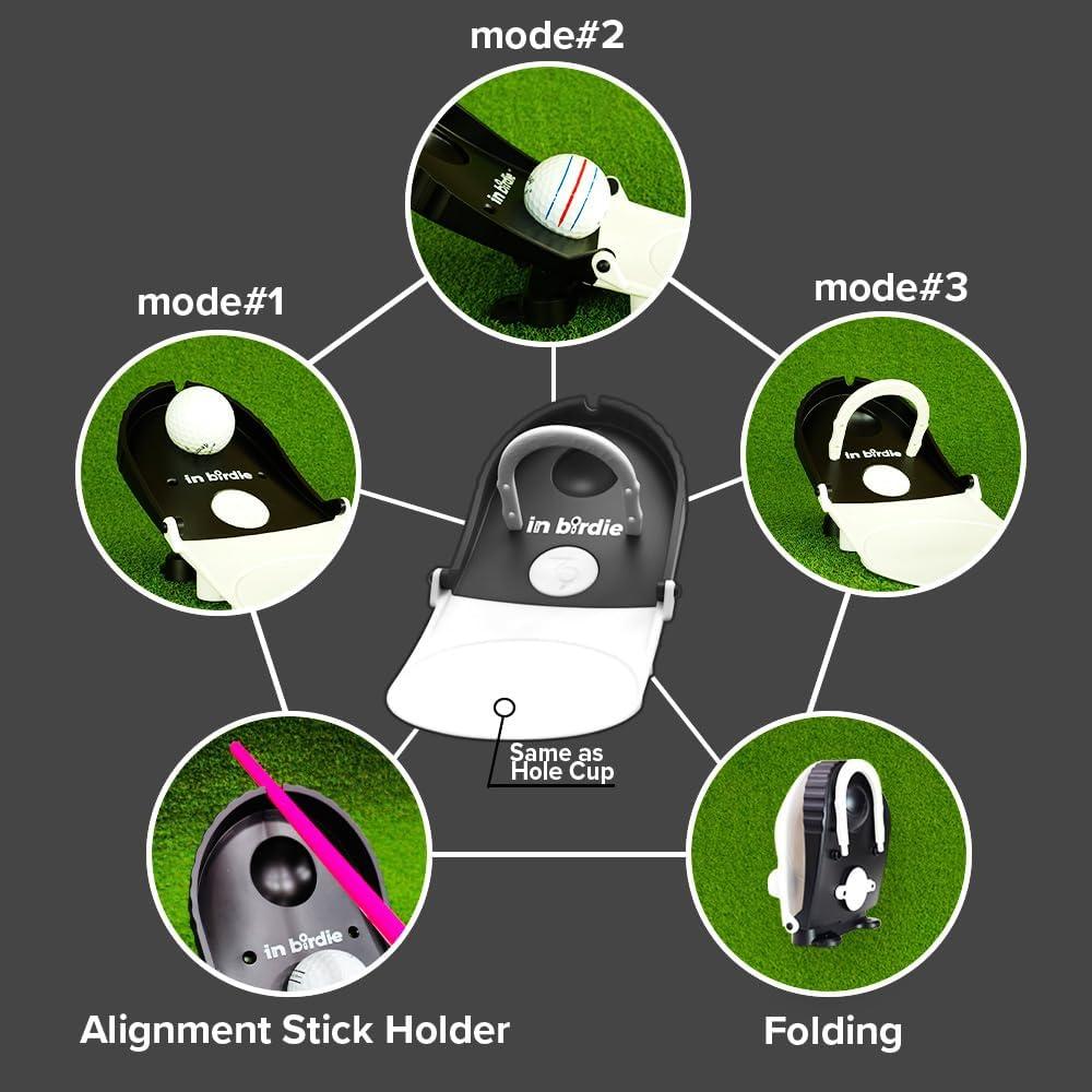 Entrenador de Putting BIRDIE79 Plegable con 3 Modos de Práctica