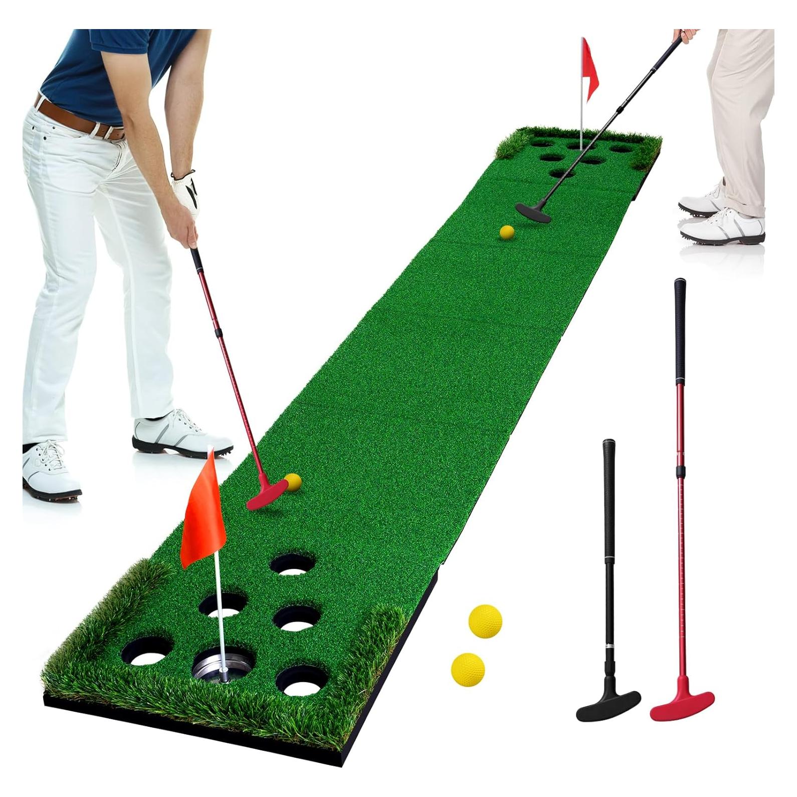 Juego de Golf Putting Set FARROLL Alfombra EVA 6 Agujeros