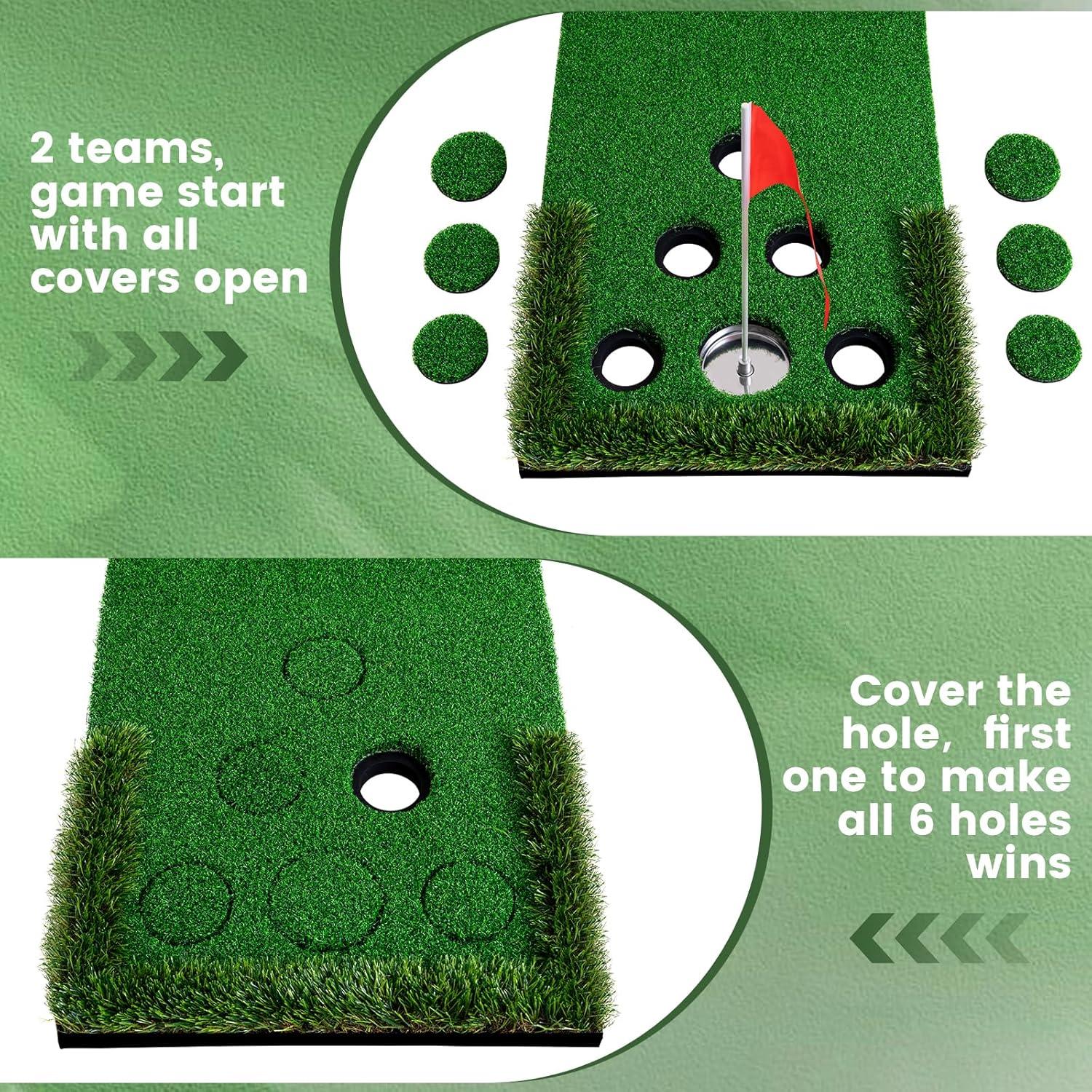 Juego de Golf Putting Set FARROLL Alfombra EVA 6 Agujeros