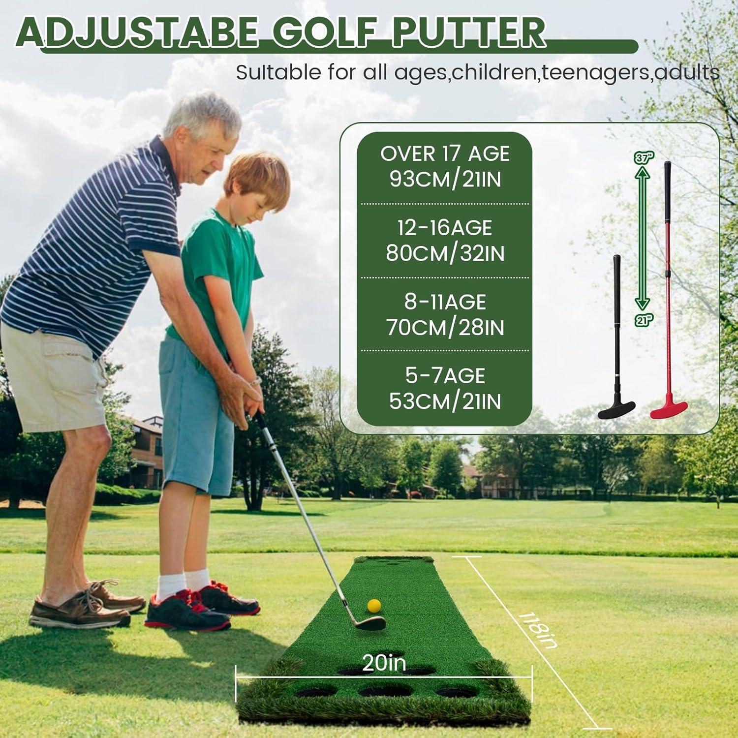 Juego de Golf Putting Set FARROLL Alfombra EVA 6 Agujeros