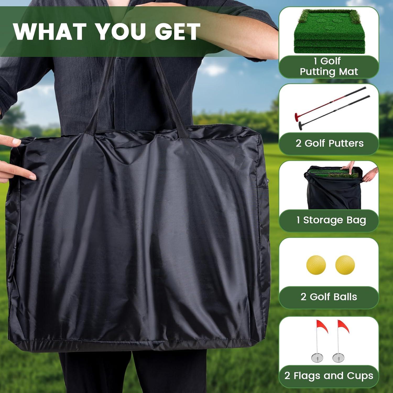 Juego de Golf Putting Set FARROLL Alfombra EVA 6 Agujeros