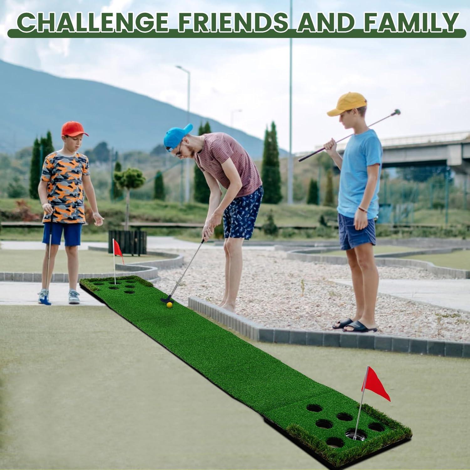 Juego de Golf Putting Set FARROLL Alfombra EVA 6 Agujeros