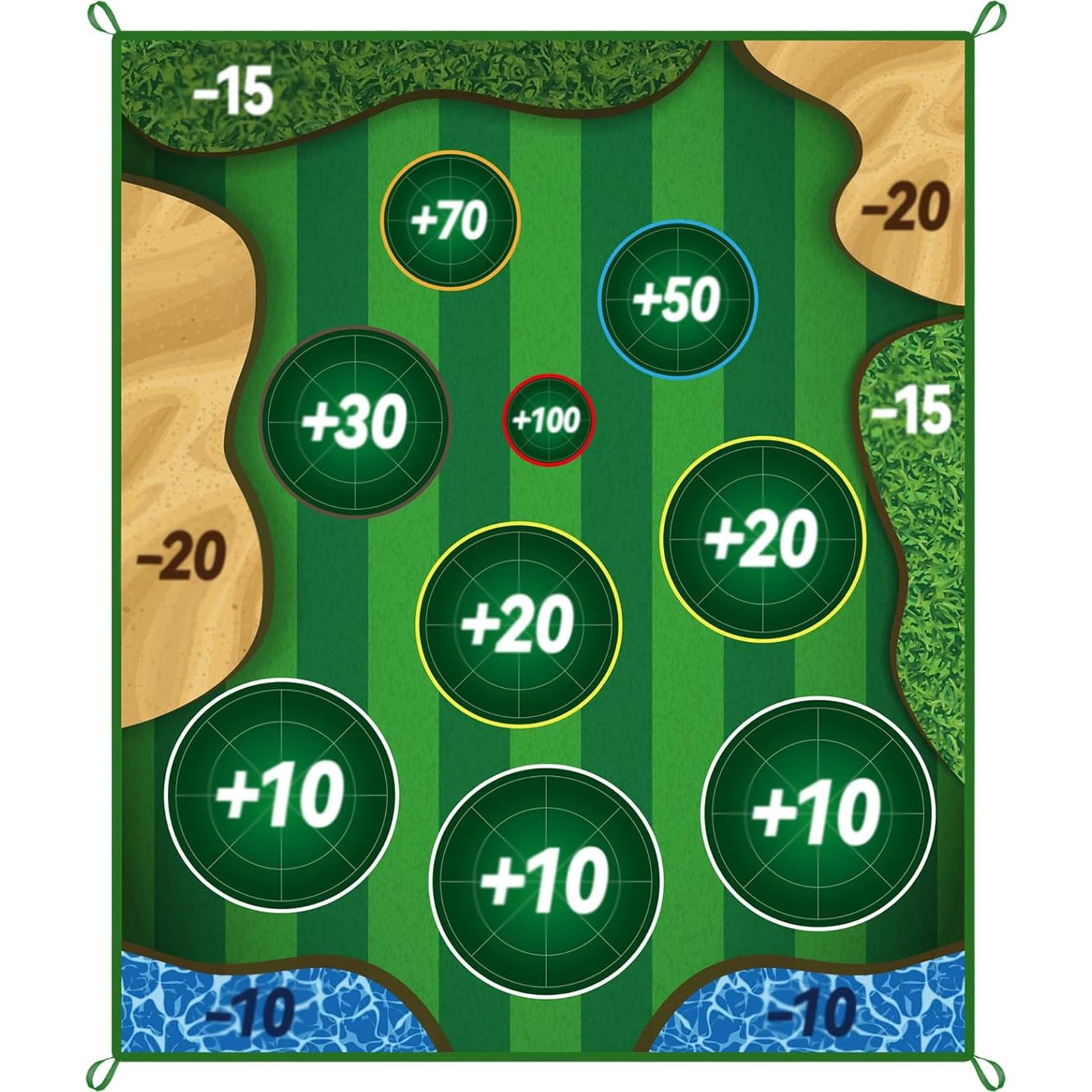 Alfombrilla de Golf Doble Cara MGVK 1.83x1.52m con 20 Pelotas