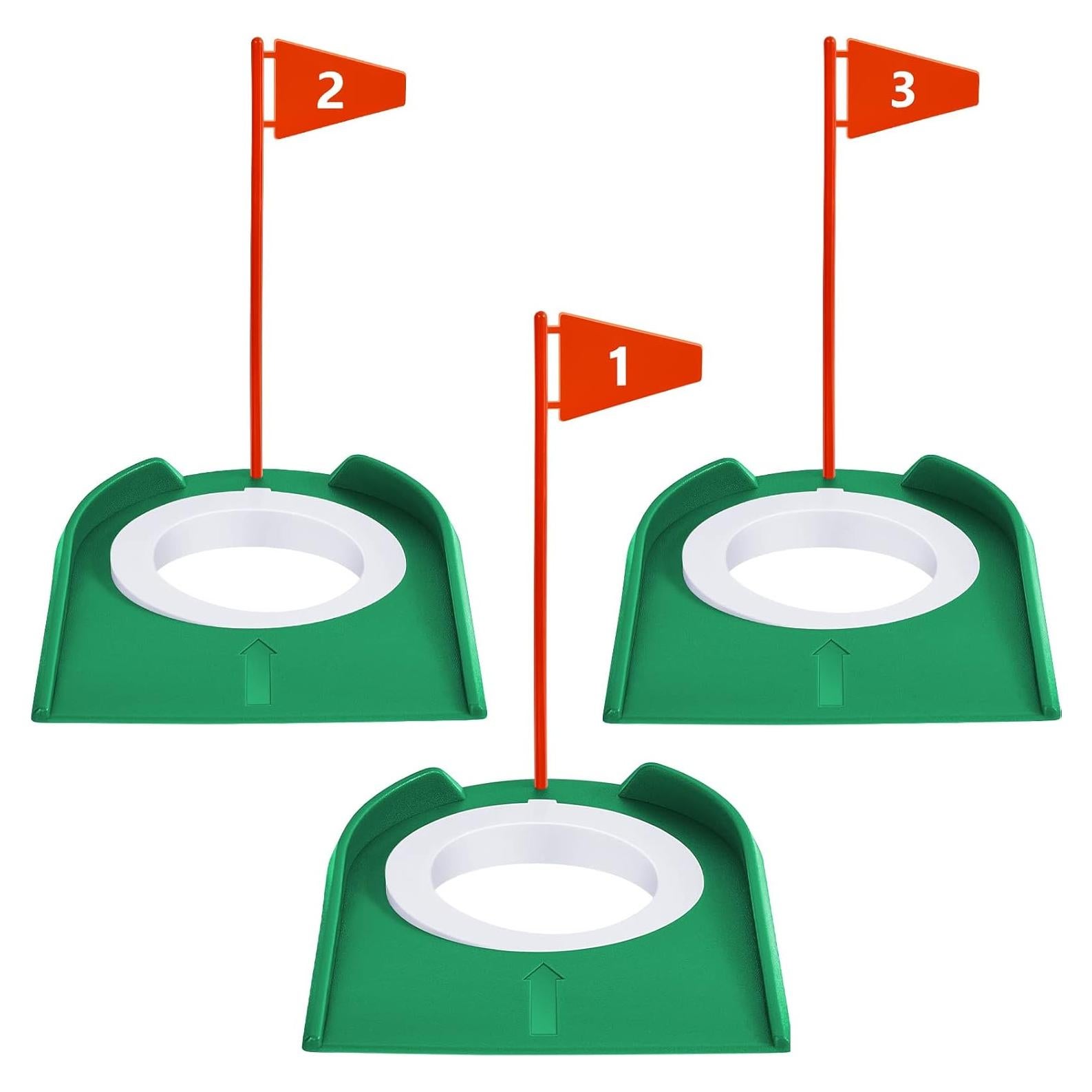 Copa de Golf para Putt Sotiff 3 Piezas con Bandera Plástica