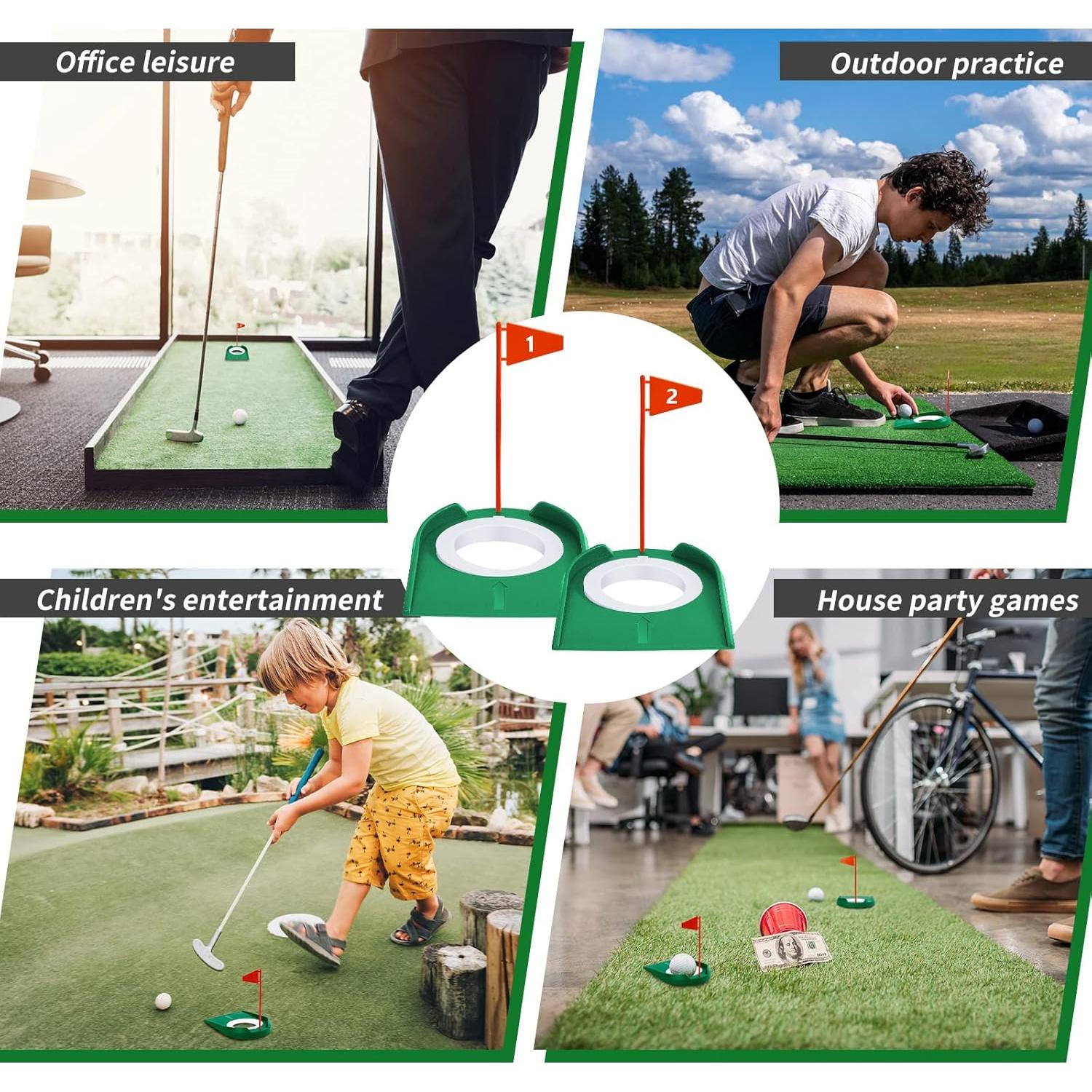 Copa de Golf para Putt Sotiff 3 Piezas con Bandera Plástica