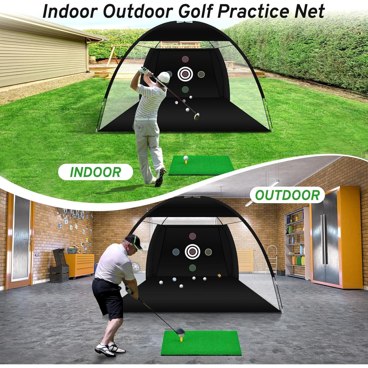 Red de Práctica de Golf Vixflux 3.05x2.13m con Alfombrilla