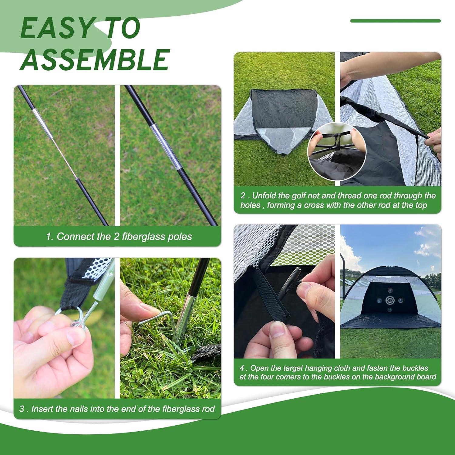 Red de Práctica de Golf Vixflux 3.05x2.13m con Alfombrilla