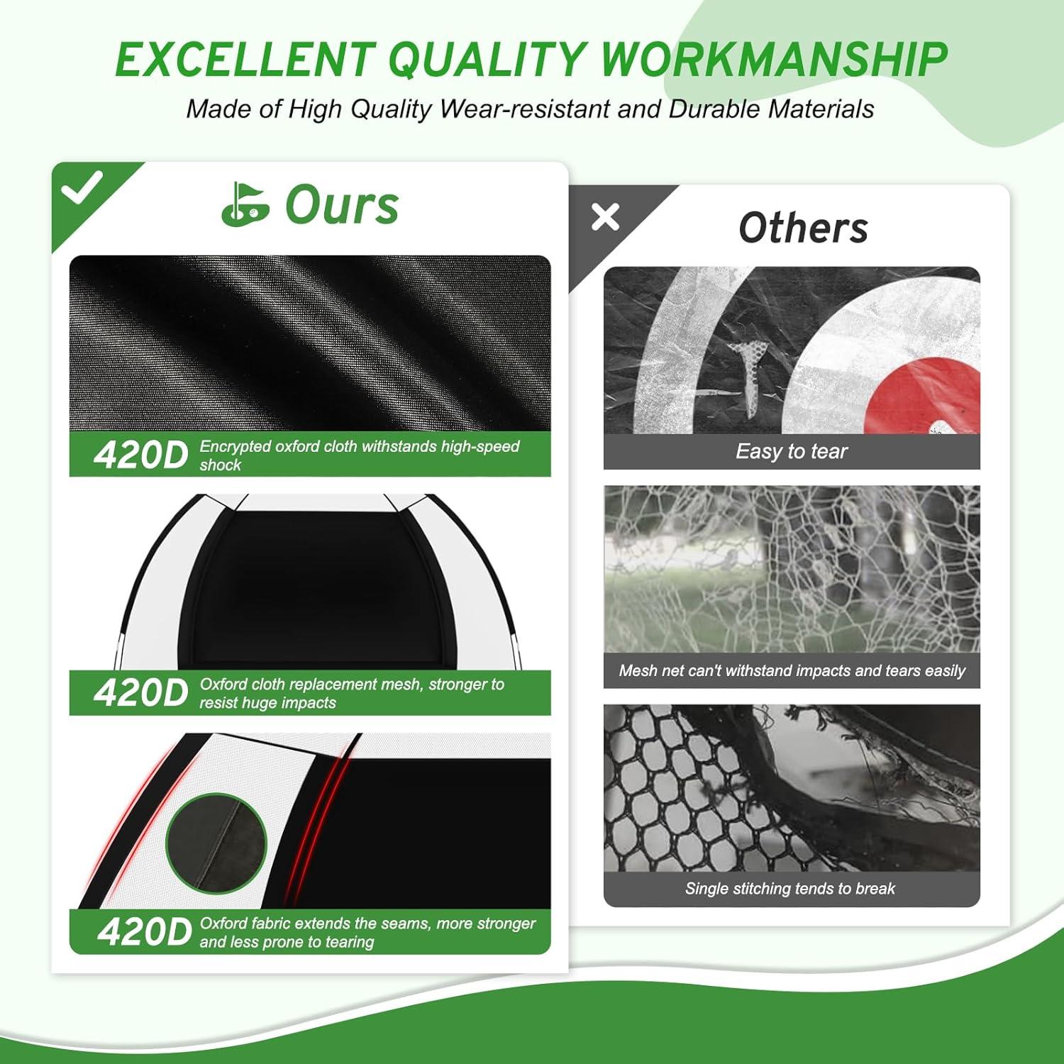 Red de Práctica de Golf Vixflux 3.05x2.13m con Alfombrilla