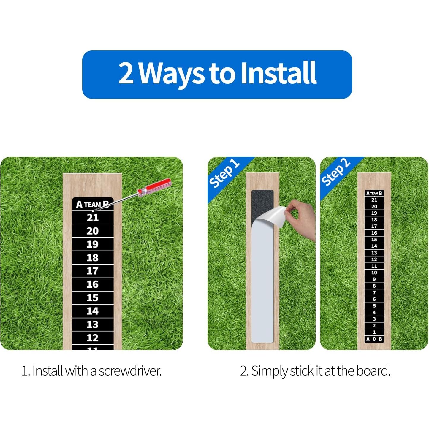Paquete de 2 Tableros de Puntuación Magnéticos Cornhole 37.8x5cm