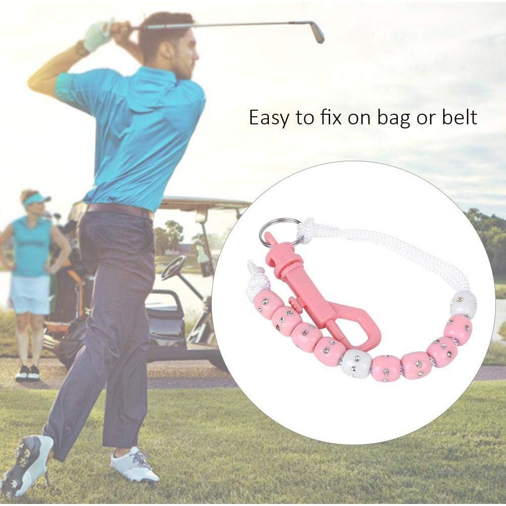 Contador de Puntuación Alomejor Rosa con Perlas y Clip