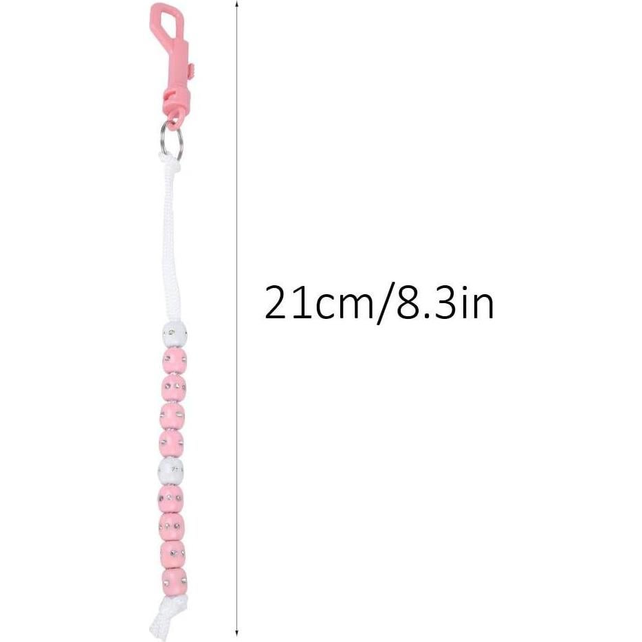 Contador de Puntuación Alomejor Rosa con Perlas y Clip