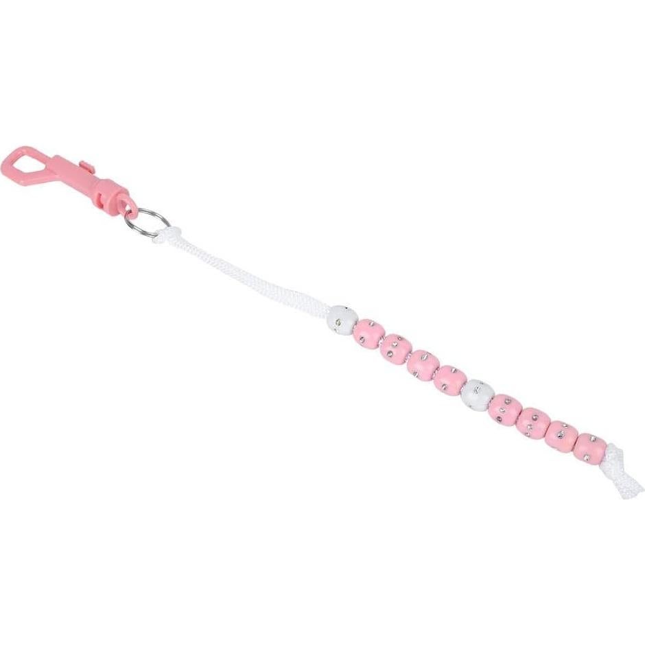 Contador de Puntuación Alomejor Rosa con Perlas y Clip