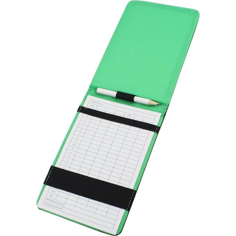 Funda para Tarjeta de Puntuación de Golf Lasenersm PU Negra Verde