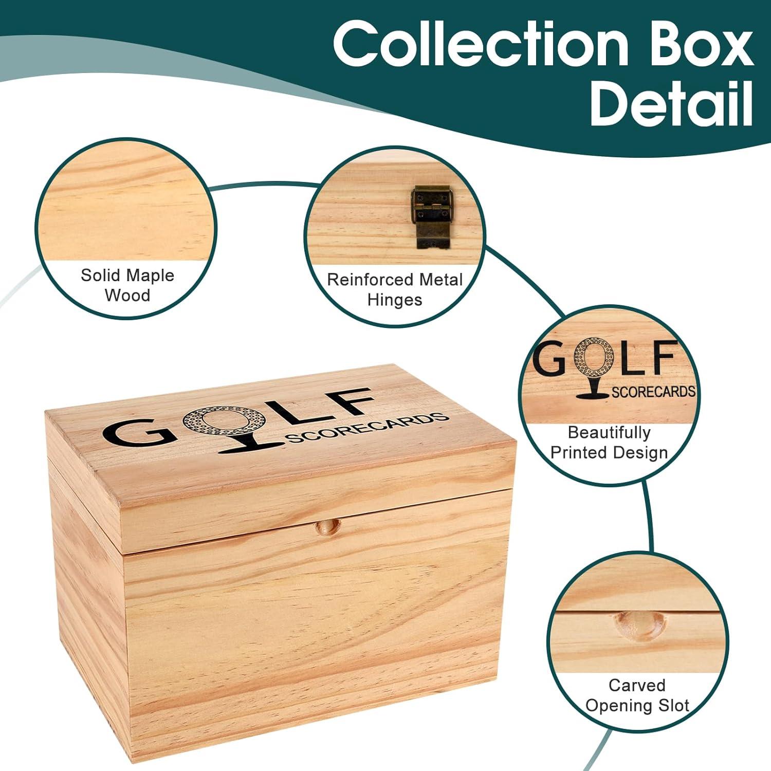 Caja de Colección de Tarjetas de Golf YeeBeny con 5 Divisores