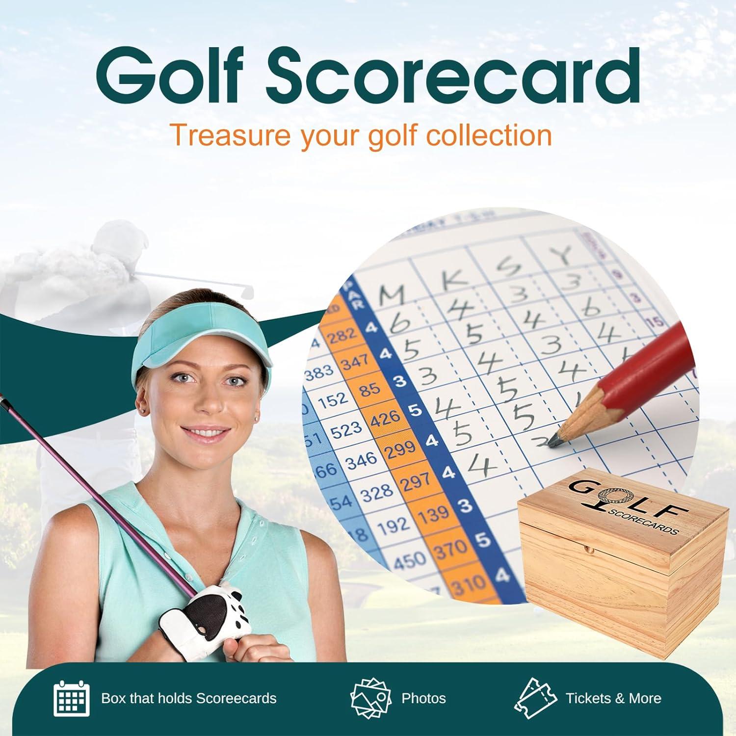 Caja de Colección de Tarjetas de Golf YeeBeny con 5 Divisores