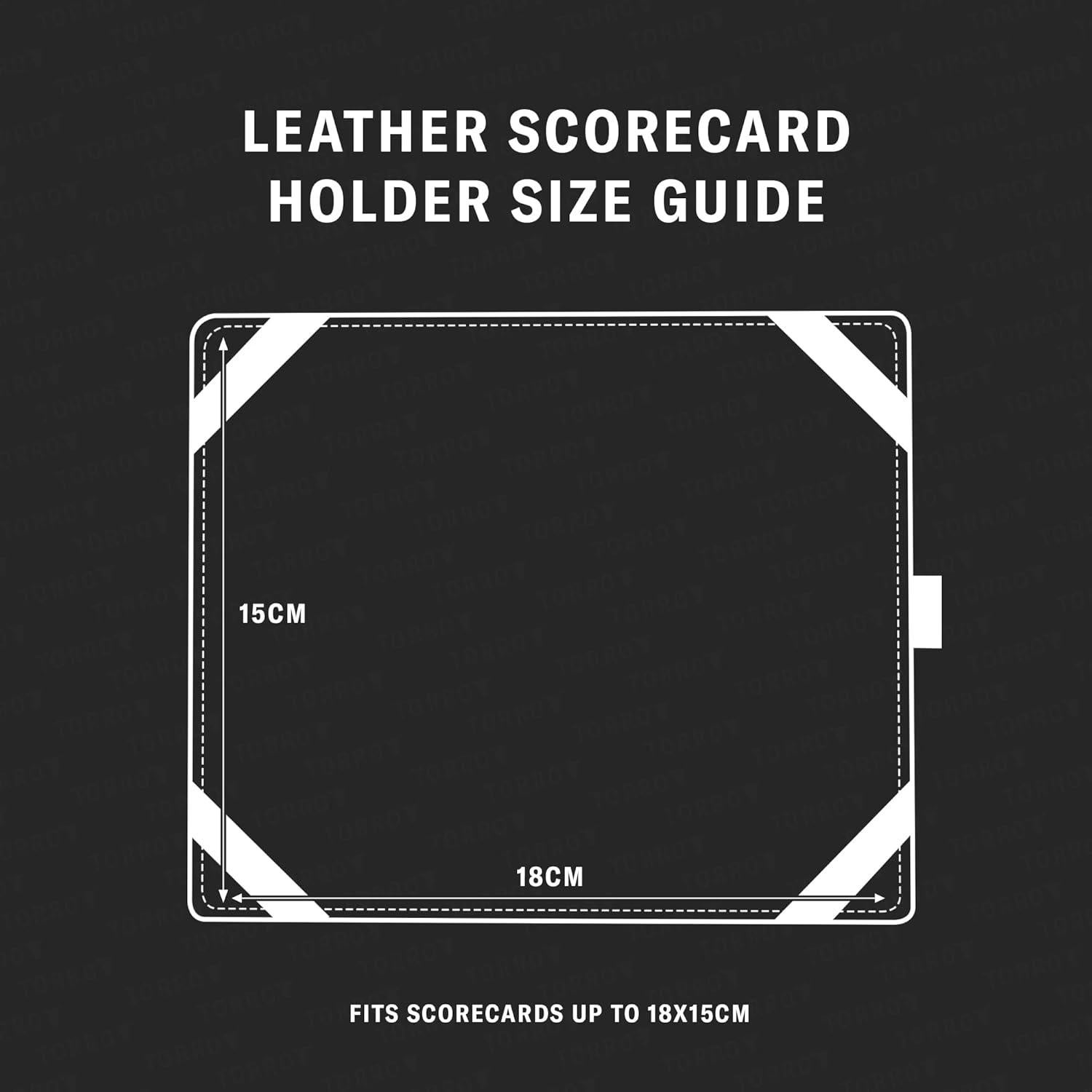 Soporte de Tarjeta de Puntuación de Golf TORRO - Cuero Genuino Negro