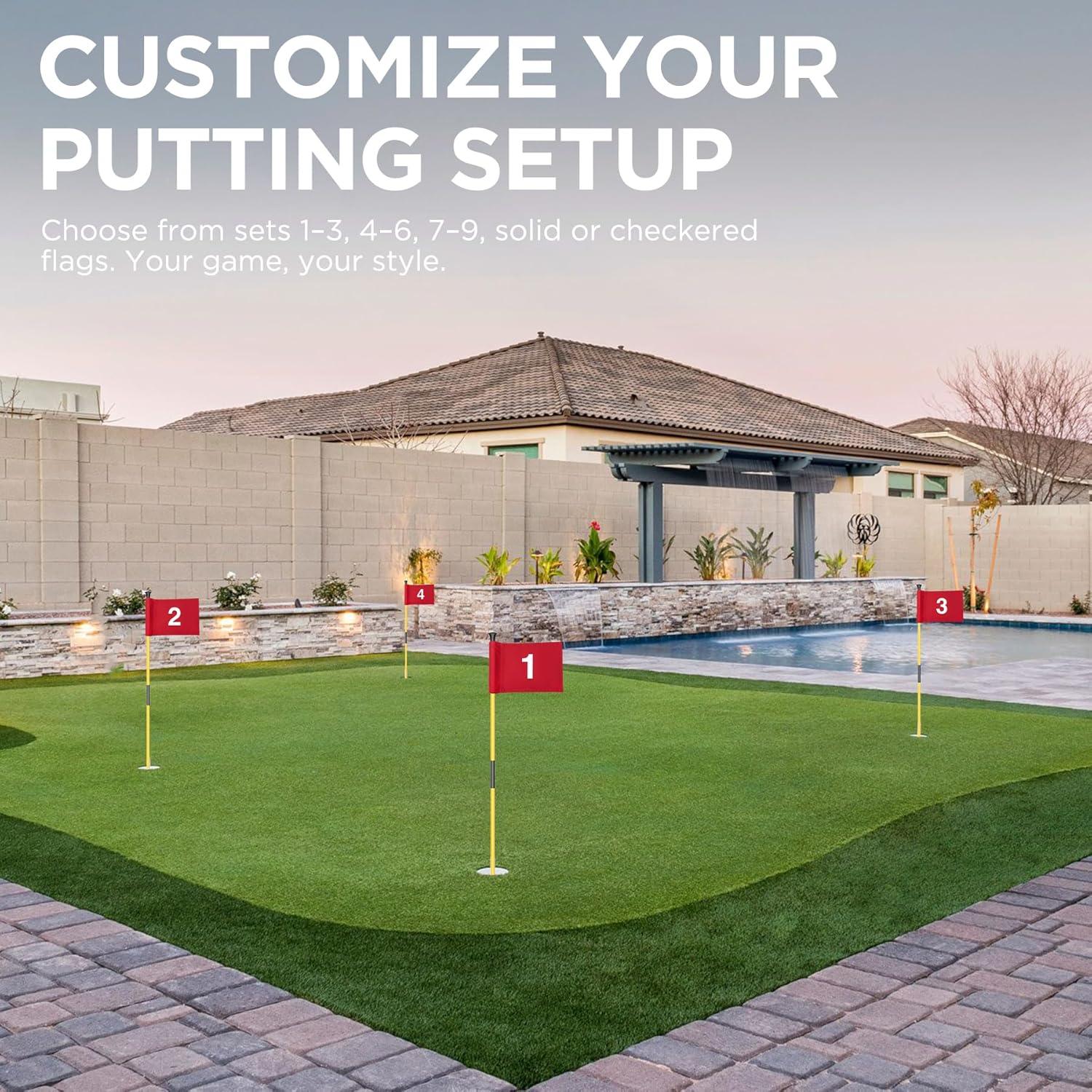 Bandera de Golf KINGTOP Mini 3 Pies Doble Cara con Taza