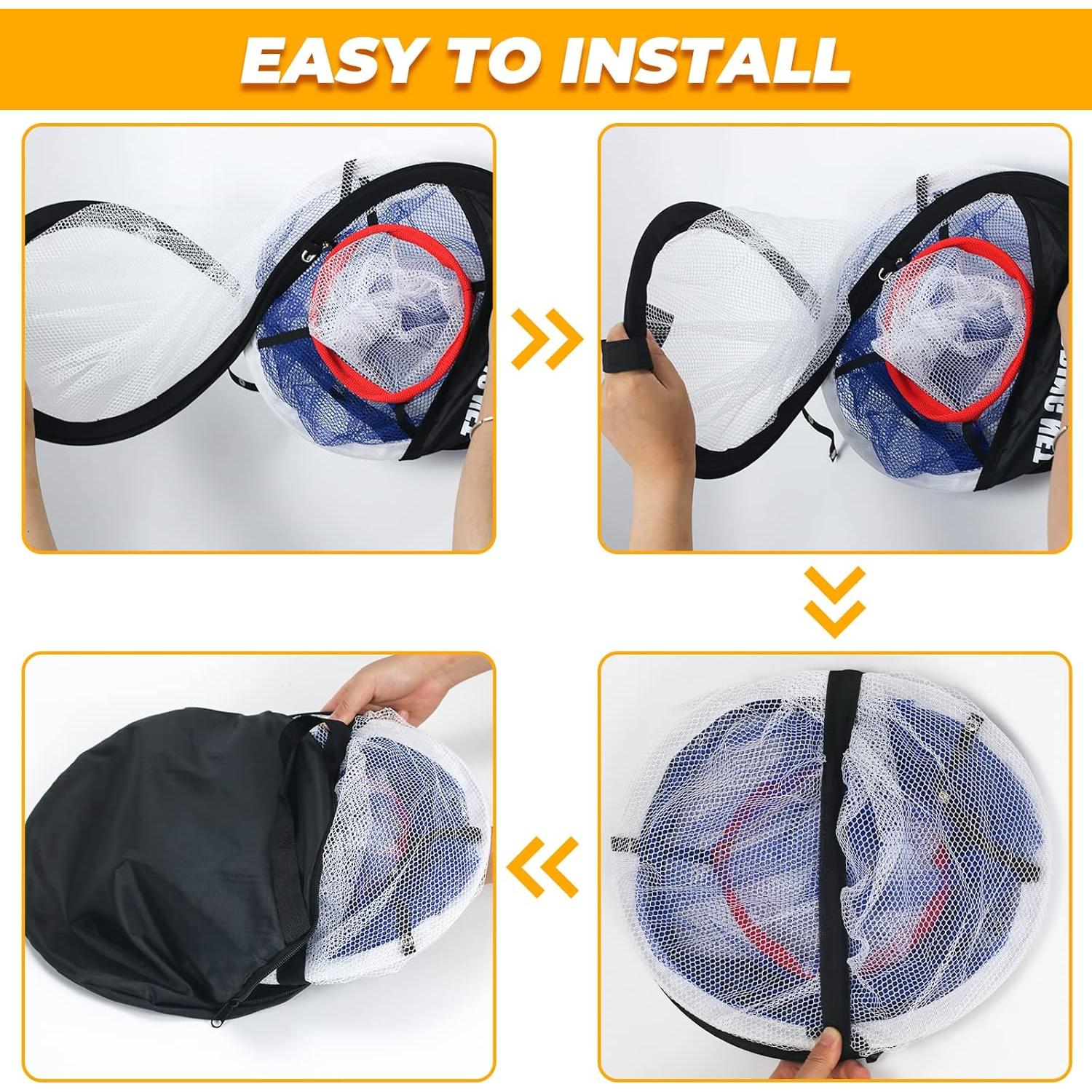 Red de Golf Pop Up Bac-kitchen con Alfombrilla y 8 Pelotas