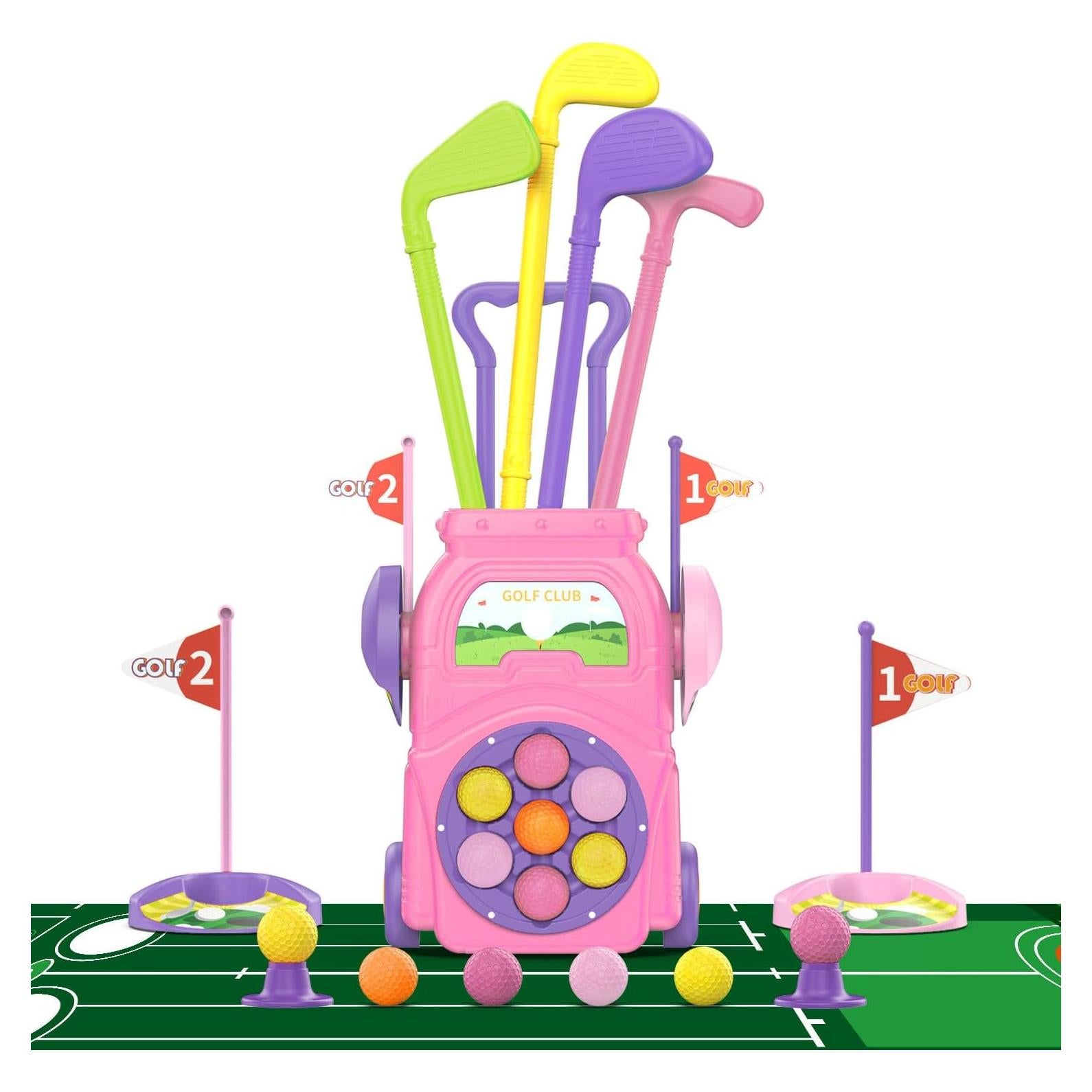 Juego de Golf para Niños EveStone con Carrito y Pelotas