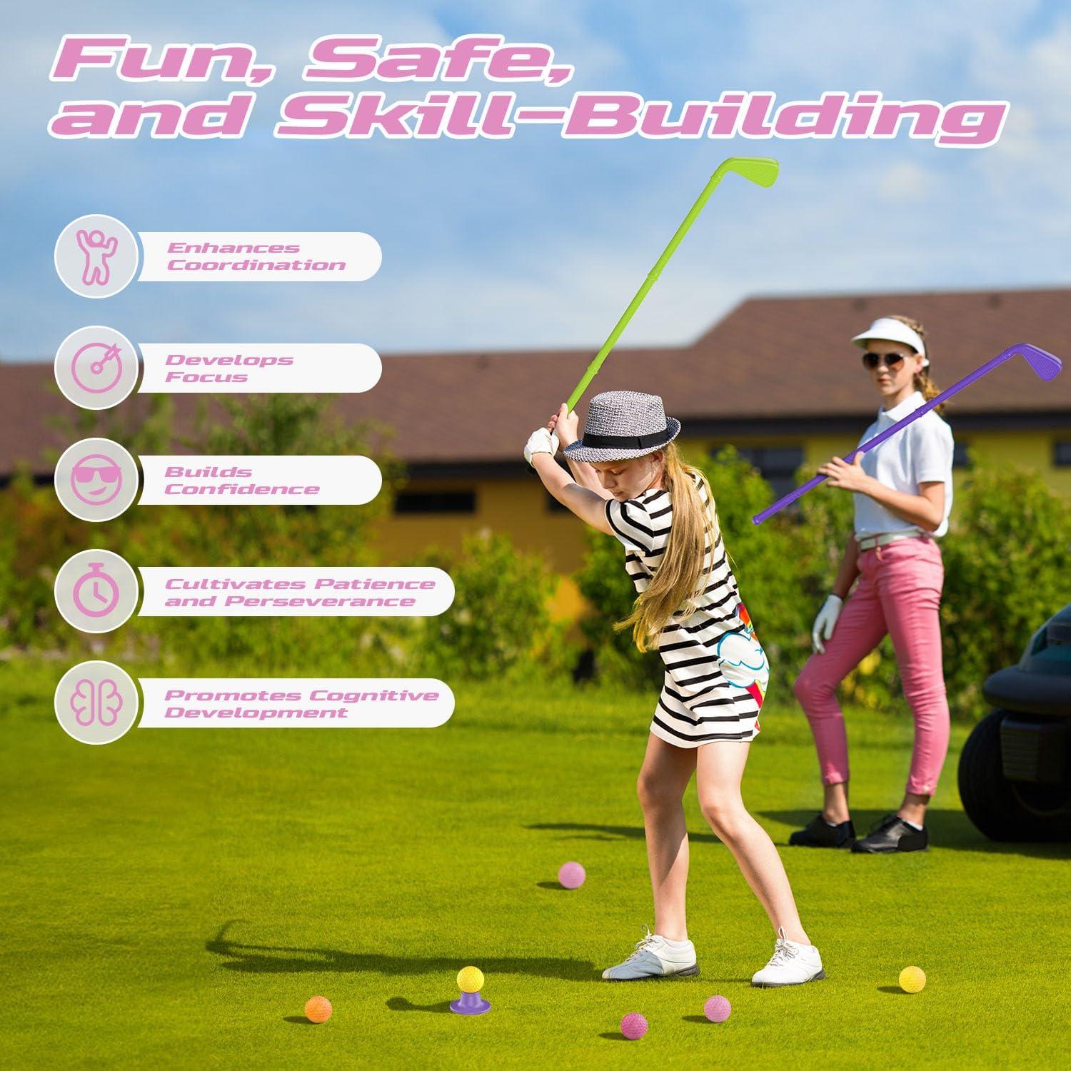 Juego de Golf para Niños EveStone con Carrito y Pelotas