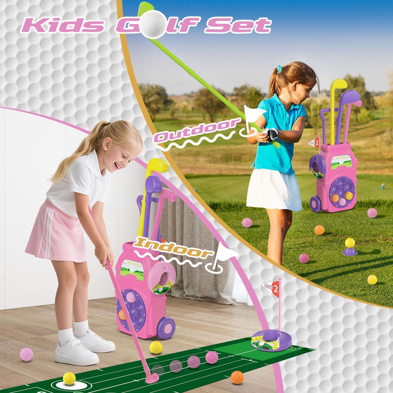 Juego de Golf para Niños EveStone con Carrito y Pelotas